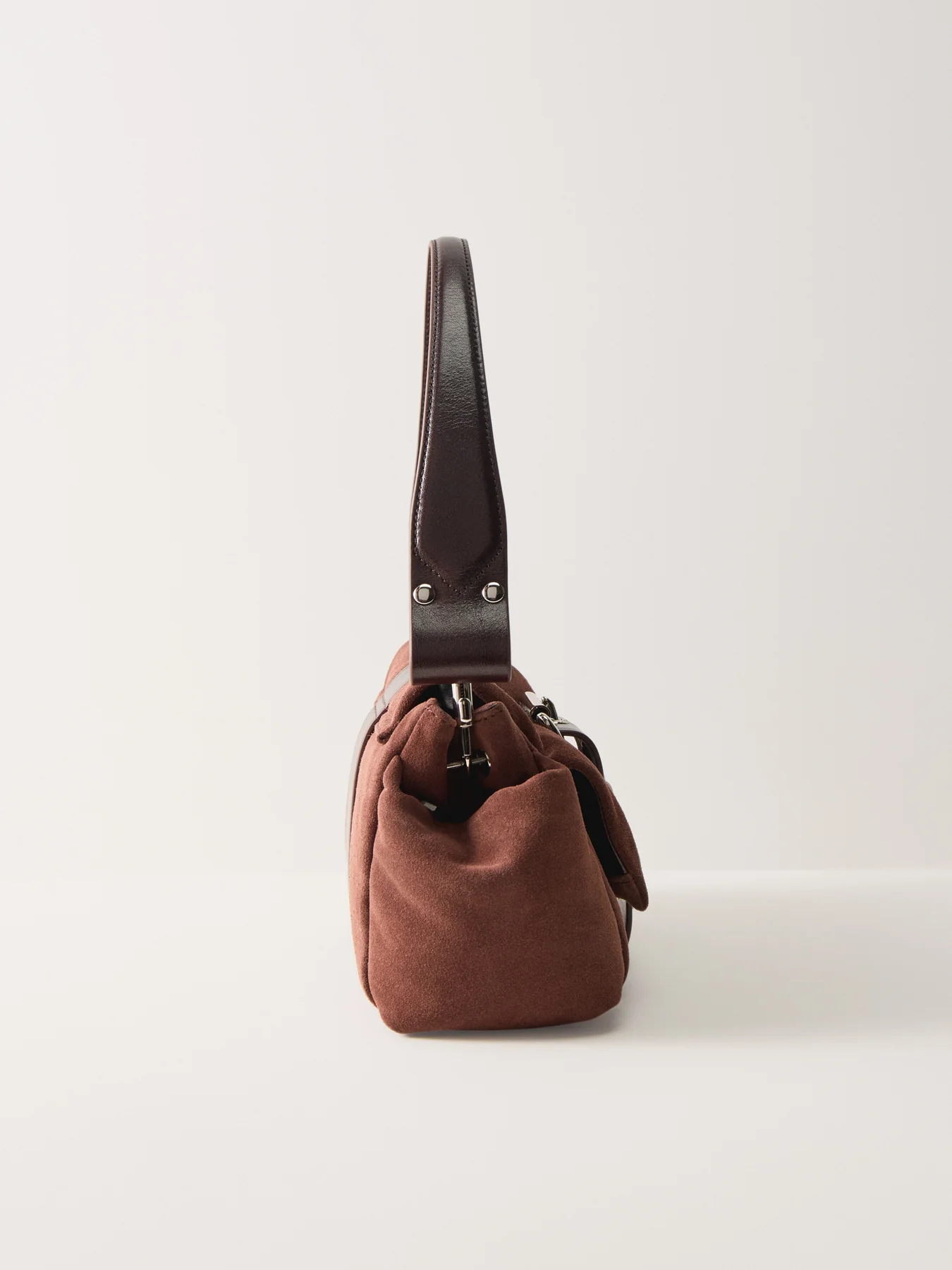 Hazel Suede Treasure Handbag Brown - Image 4