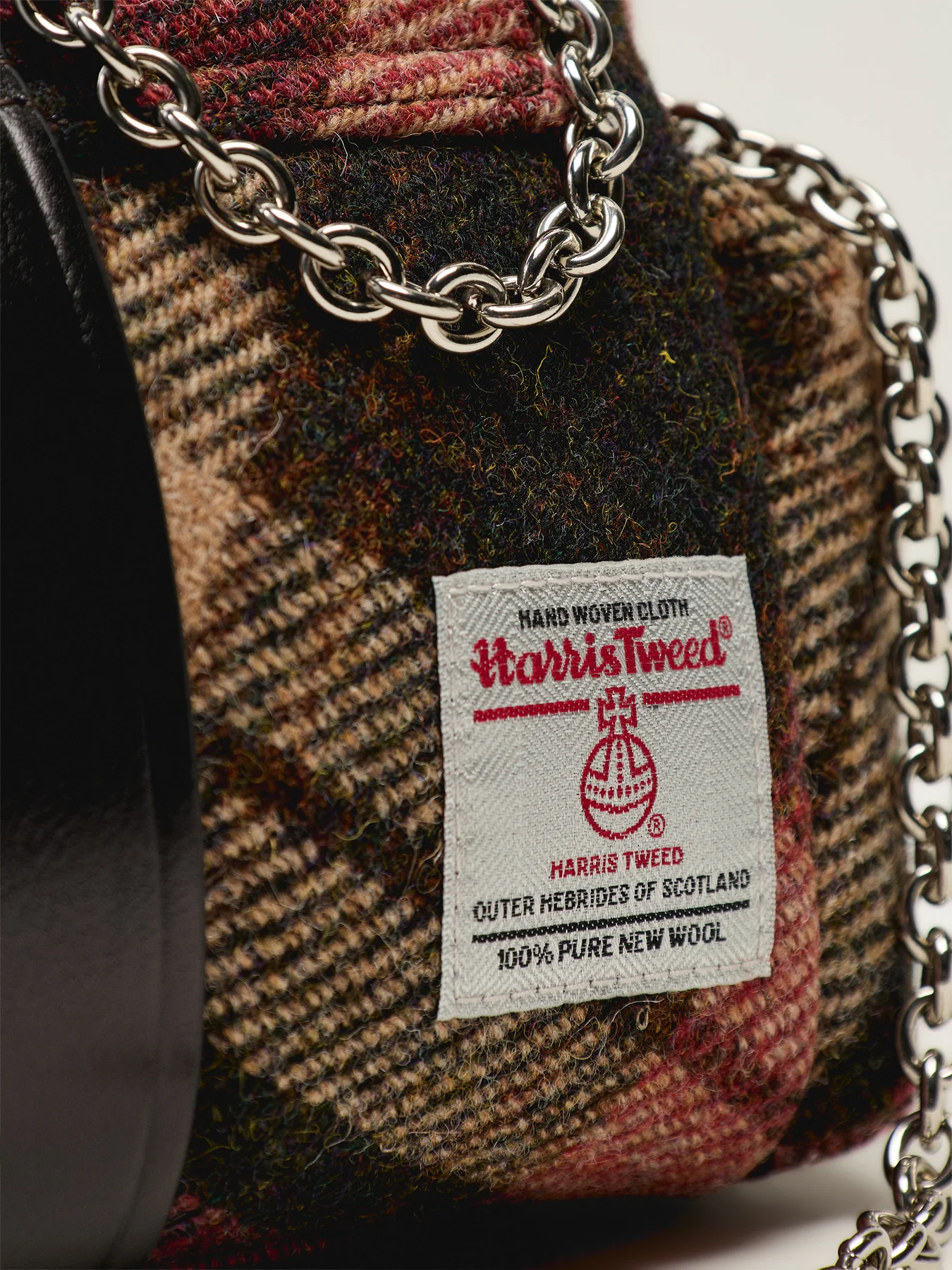 Hazel Treasure Handbag Light Check Wool - Image 5