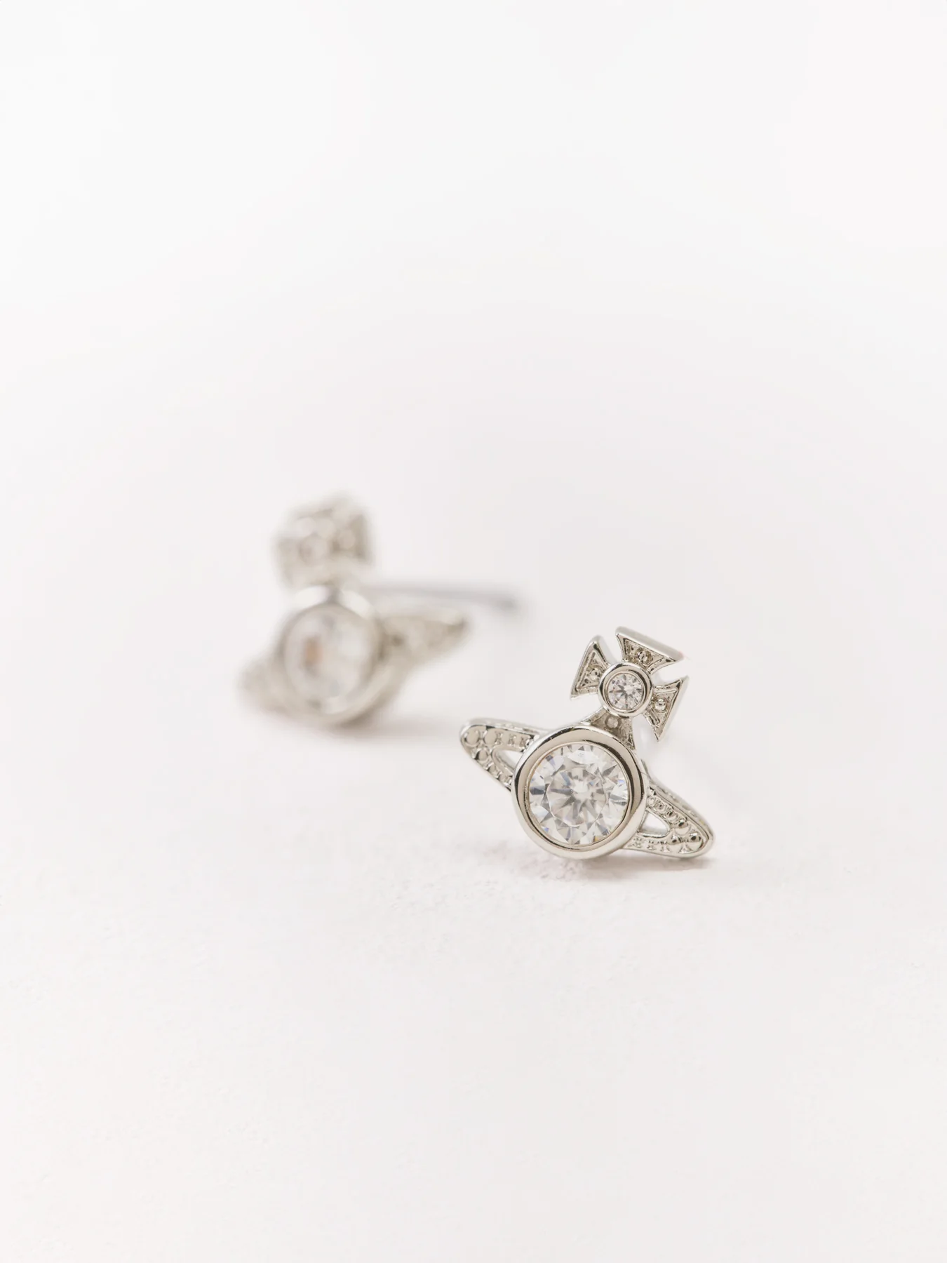 London Orb Earrings Silver - Image 4