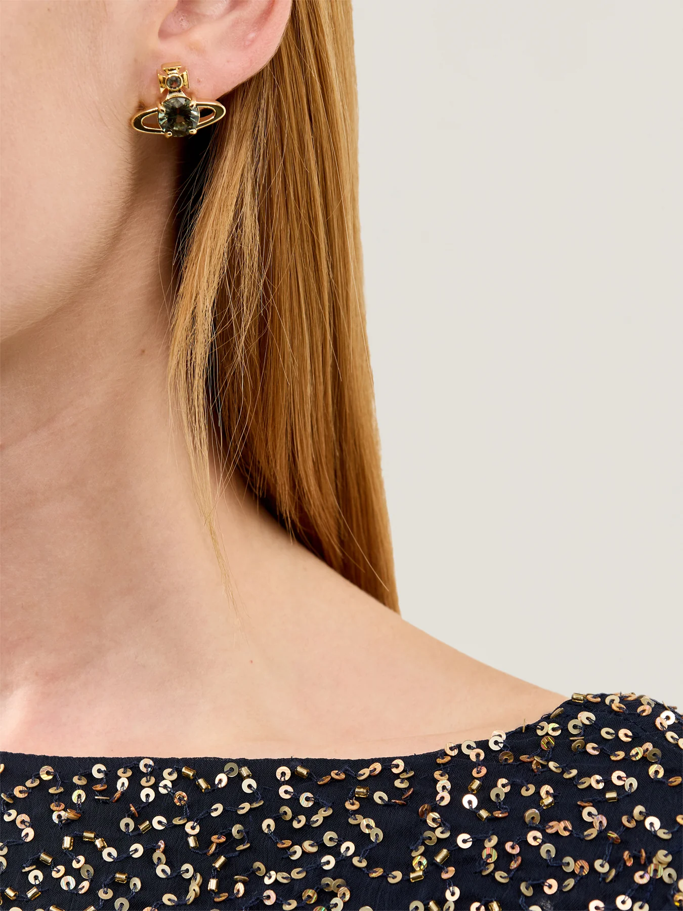 Reina Large Earrings Gold - Image 2