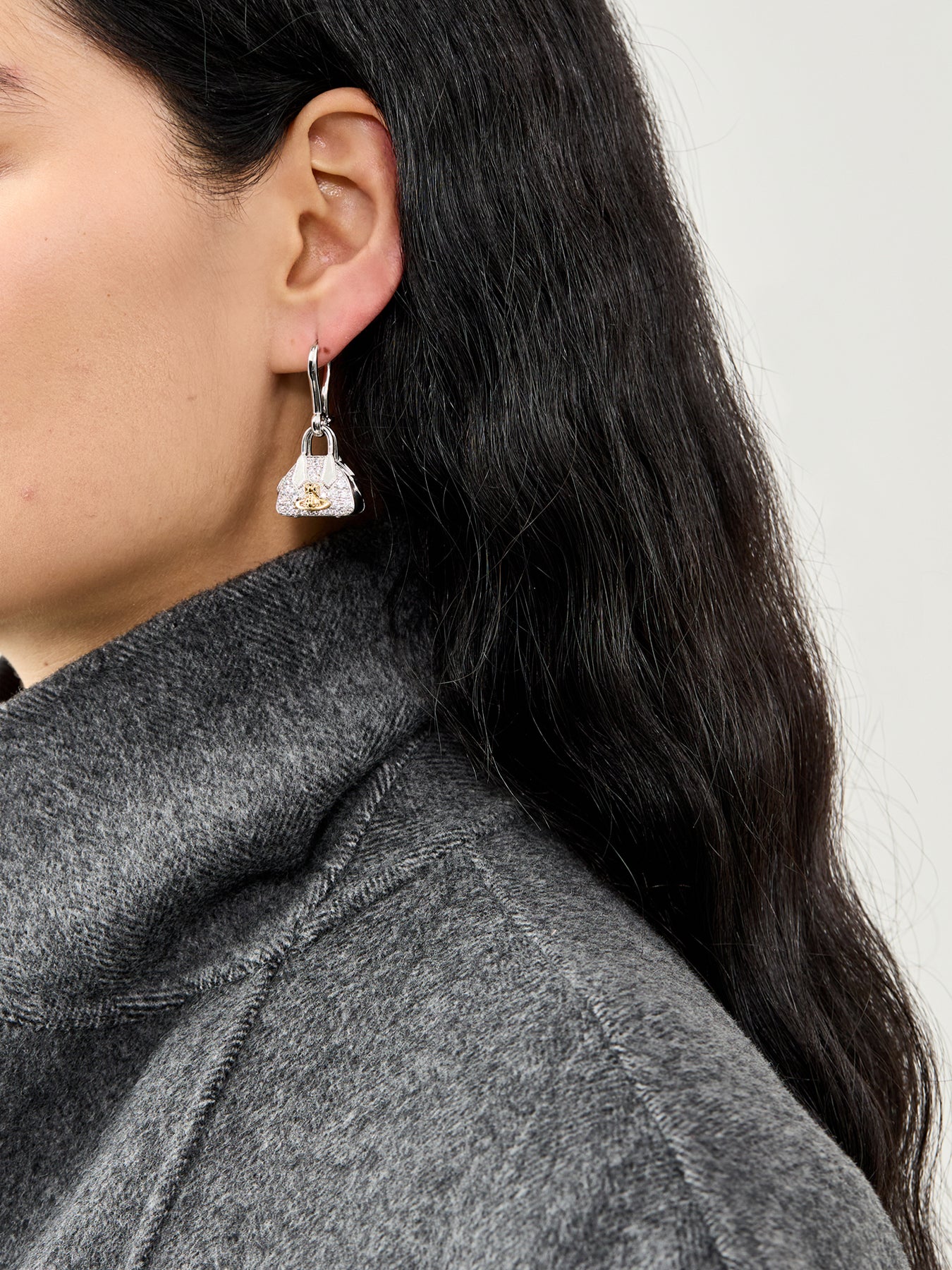Crystal Drop Earrings Gold - Image 2