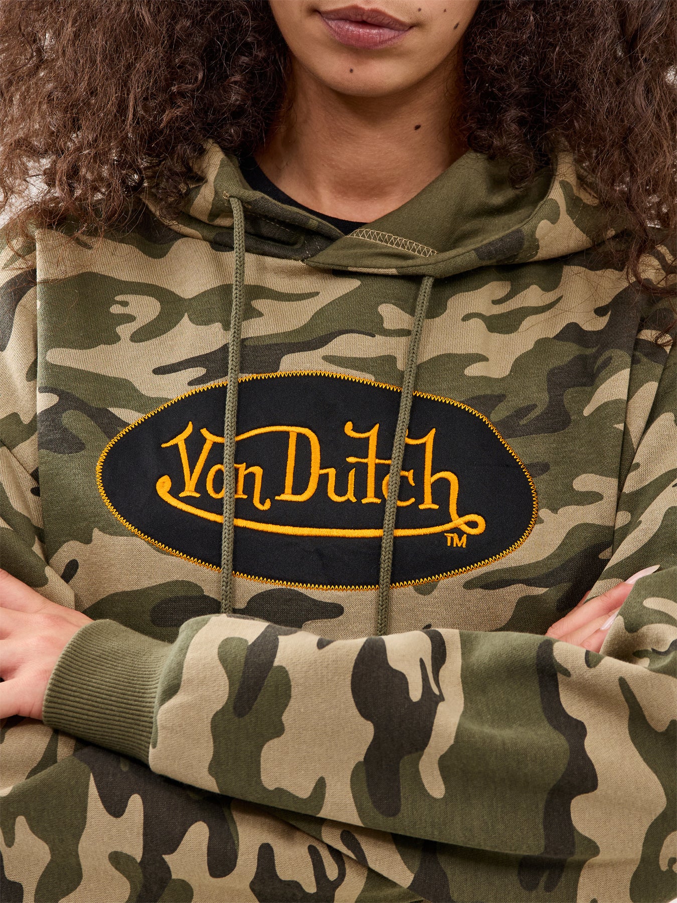 Patch Logo Camo Hoodie Green - Image 3