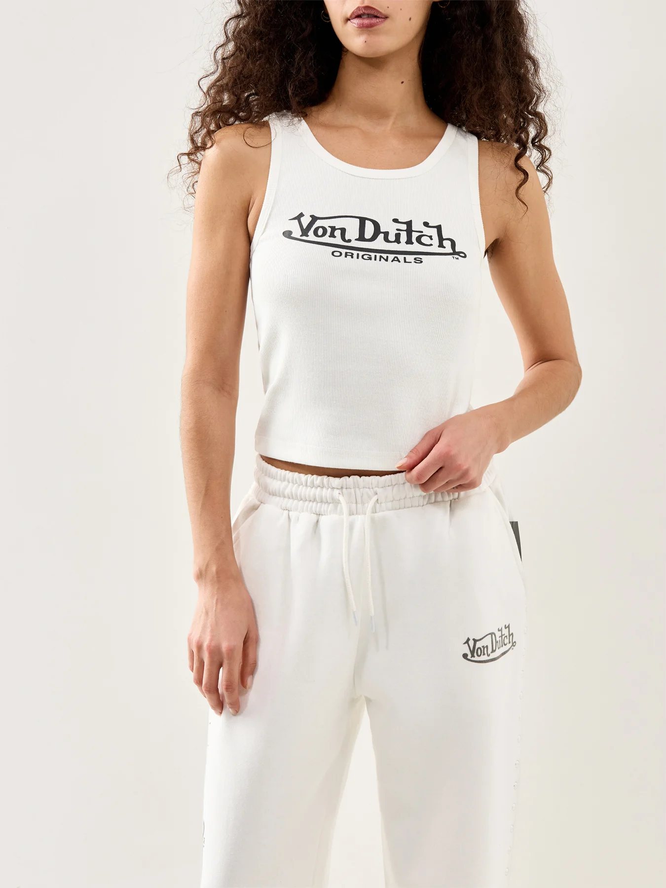 Rib Vest Top White - Image 4