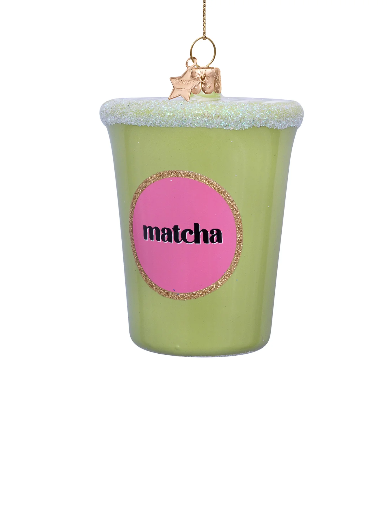 Matcha Tea Latte Green Christmas Hanging Decoration - Image 3