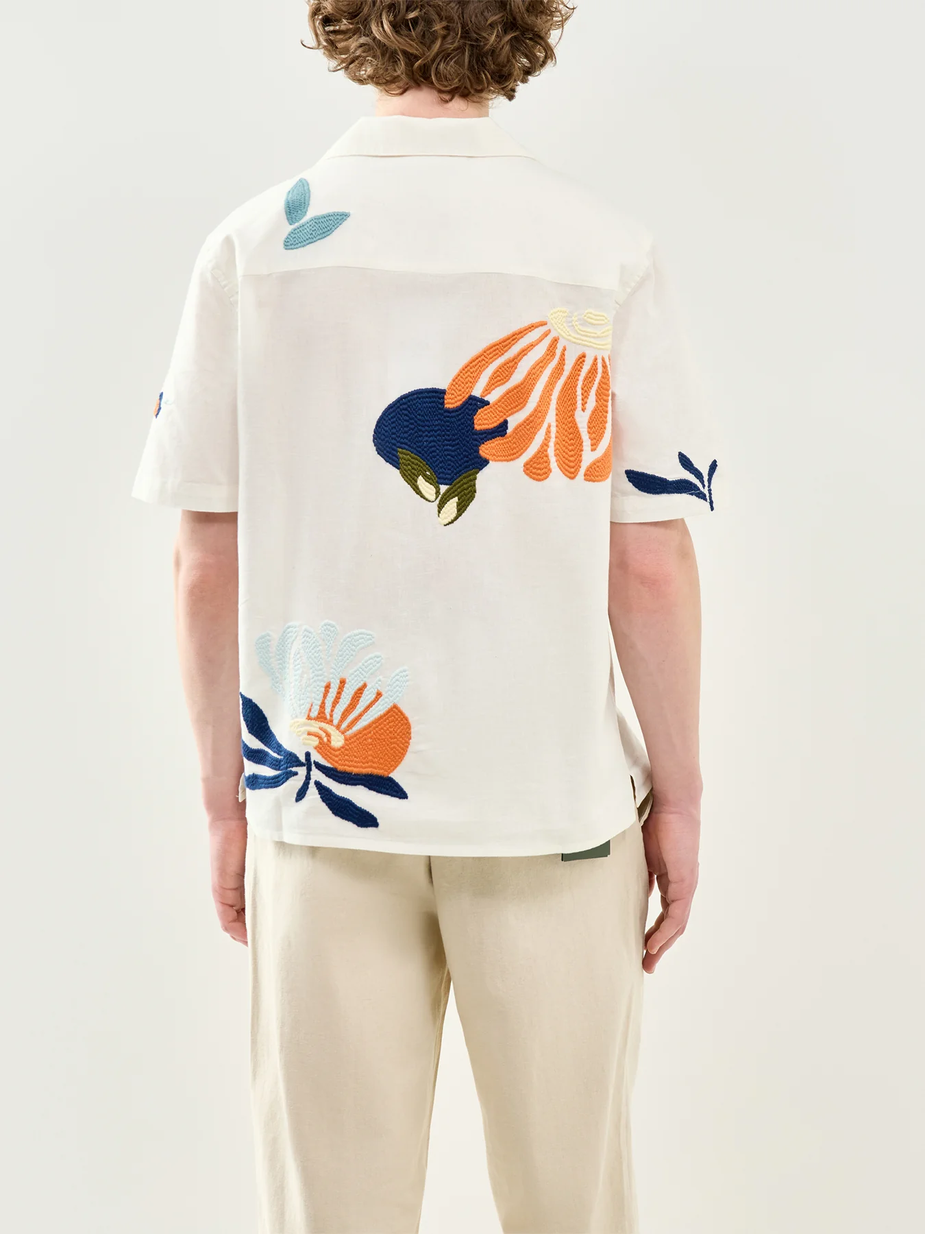 Floral Stitch Short Sleeve Shirt Multi - Image 5