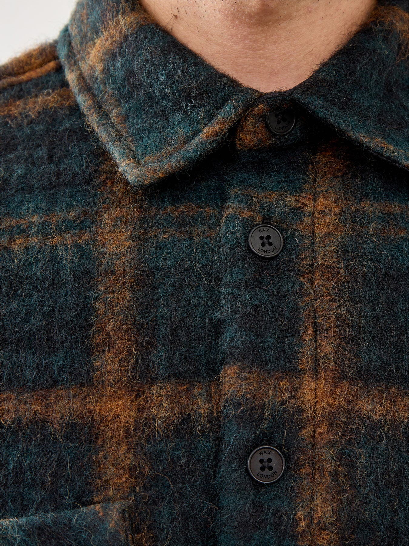 Whiting Overshirt Teal / Orange - Image 3