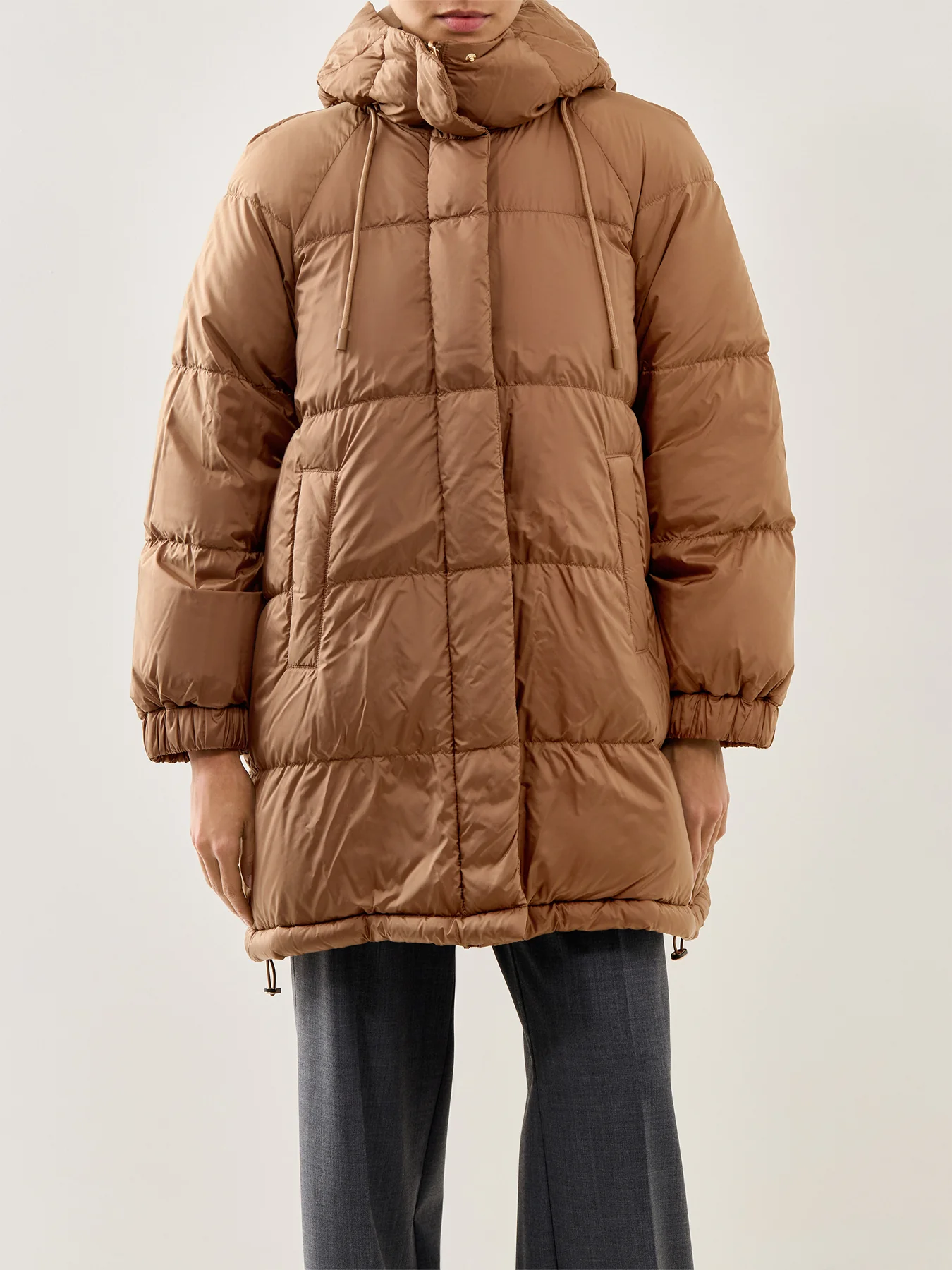 Anfora Reversible Puffer Coat Hazelnut Brown - Image 4