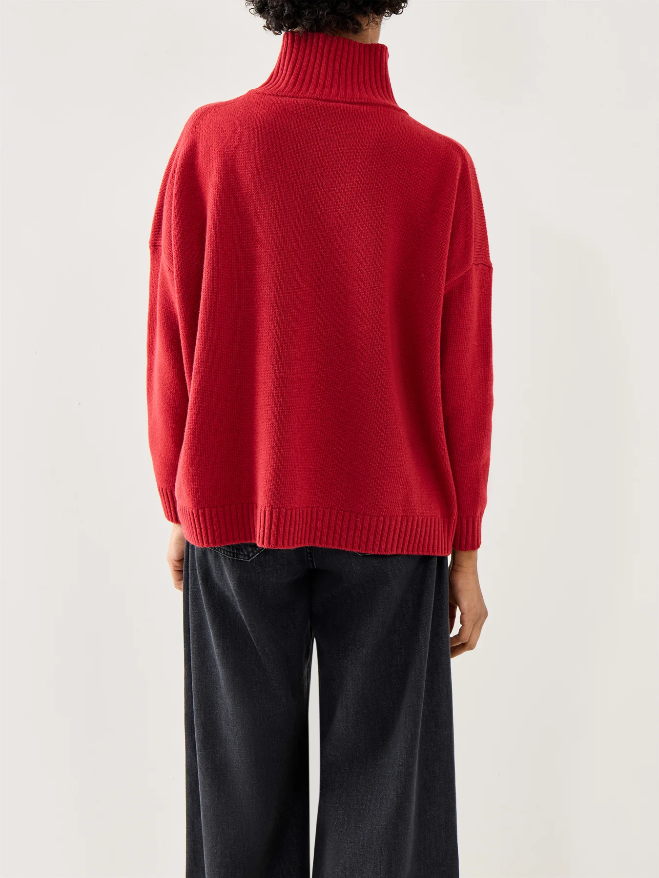 Borgia High Neck Knitwear Berry Red - Image 5