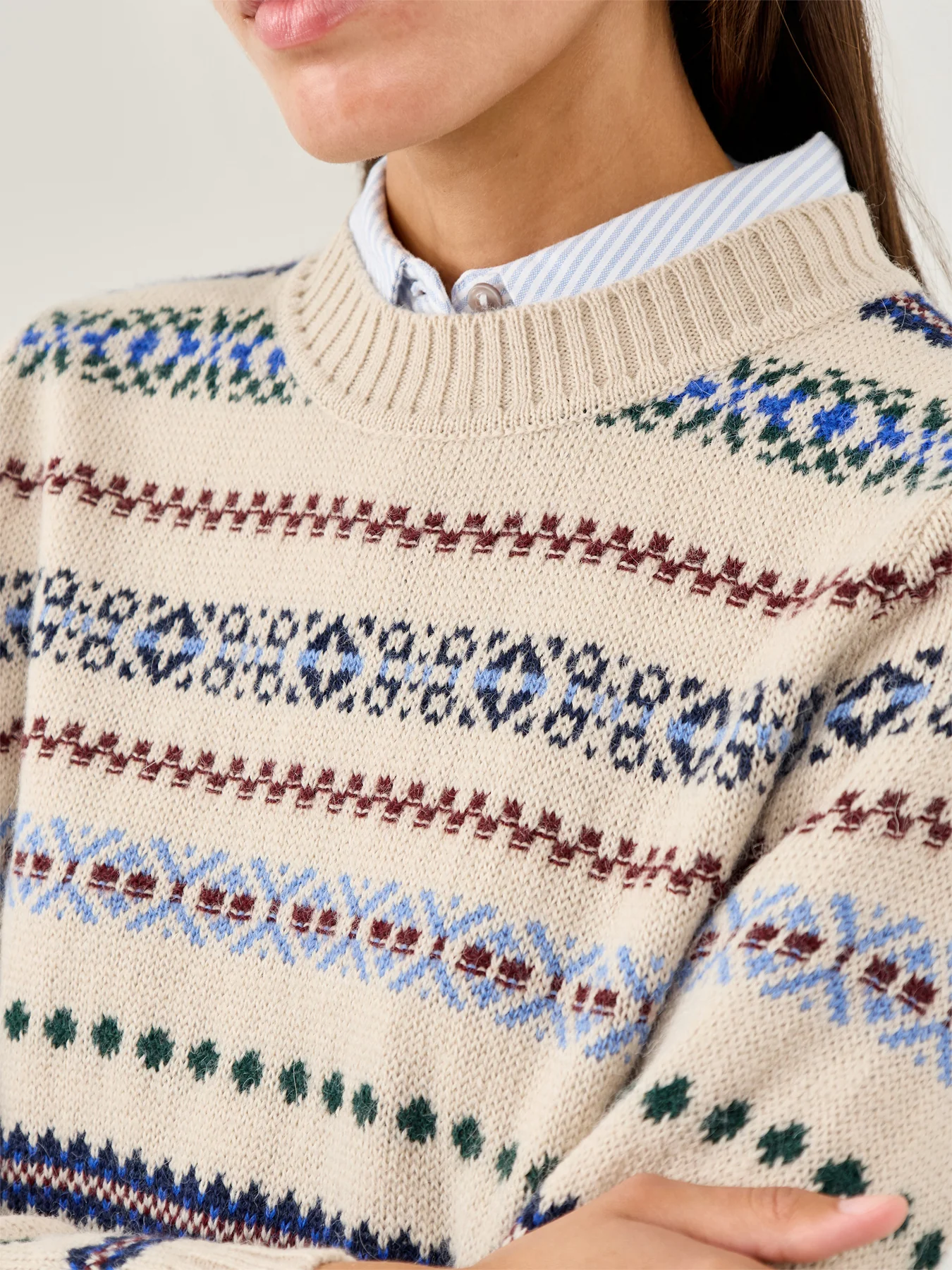 Quirite Fairisle Knit Ecru - Image 3