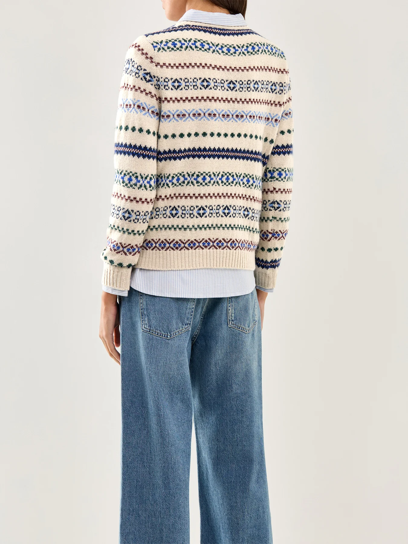 Quirite Fairisle Knit Ecru - Image 5