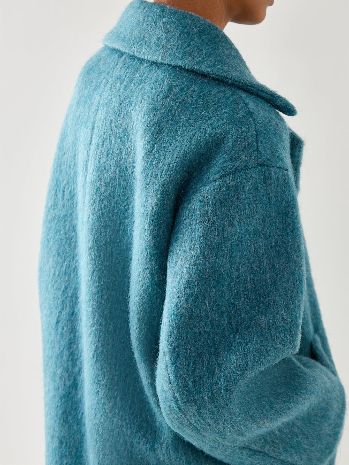 Rada Fluffy Eggshape Coat Blue - Image 3