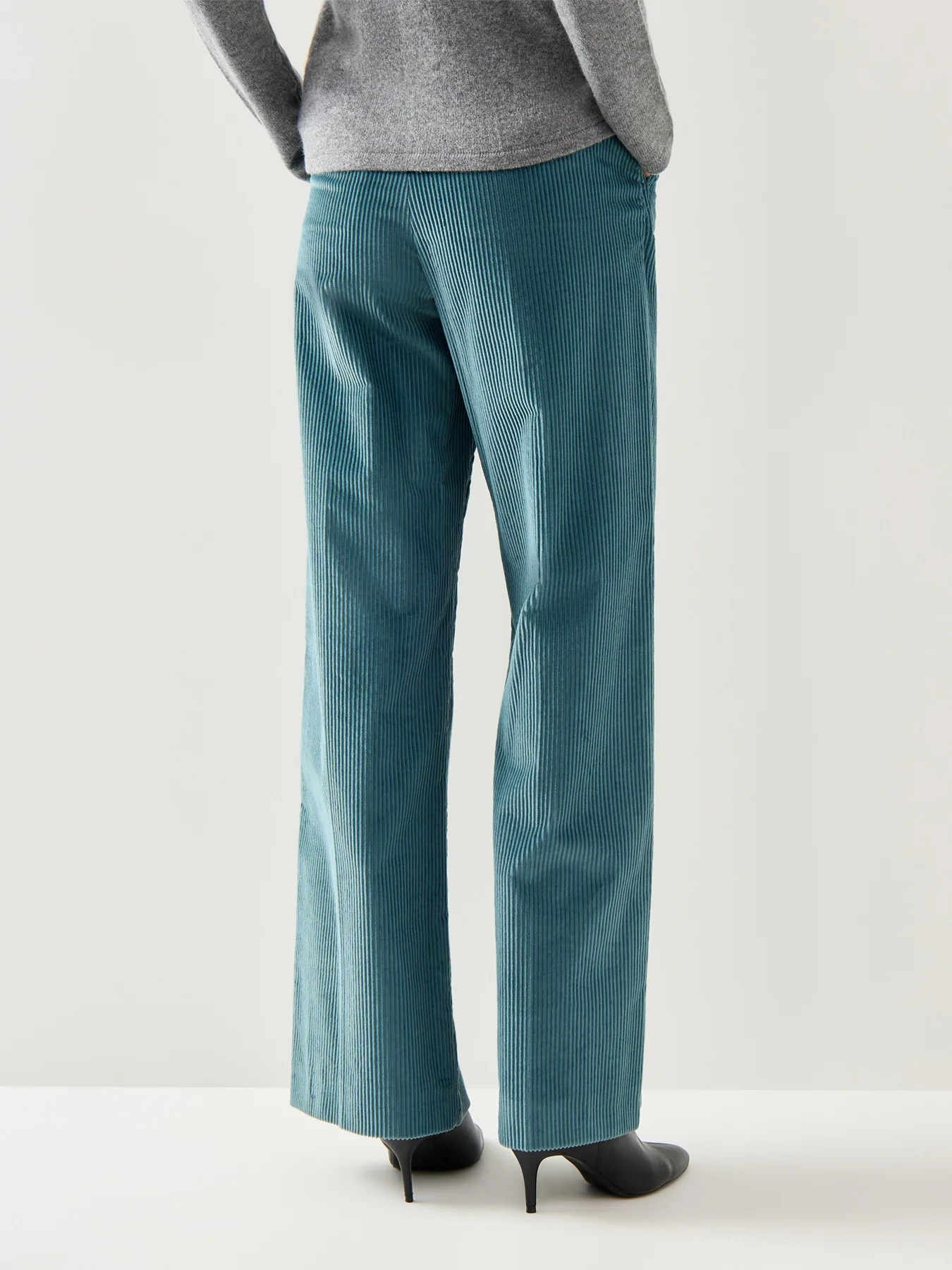 Tania Cord Wide Leg Trouser Blue - Image 5