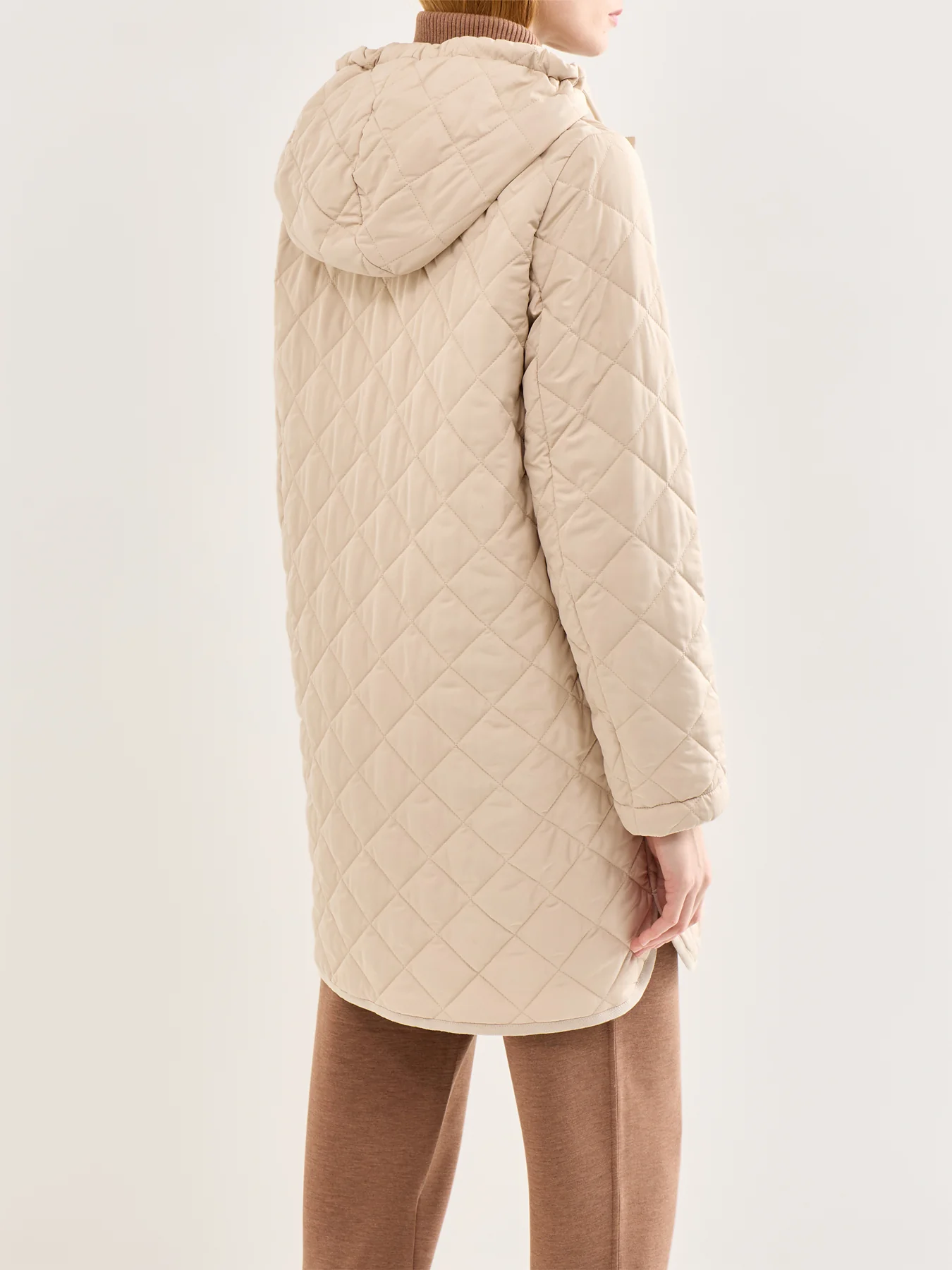 Erio Quilted Coat Brown - Image 5