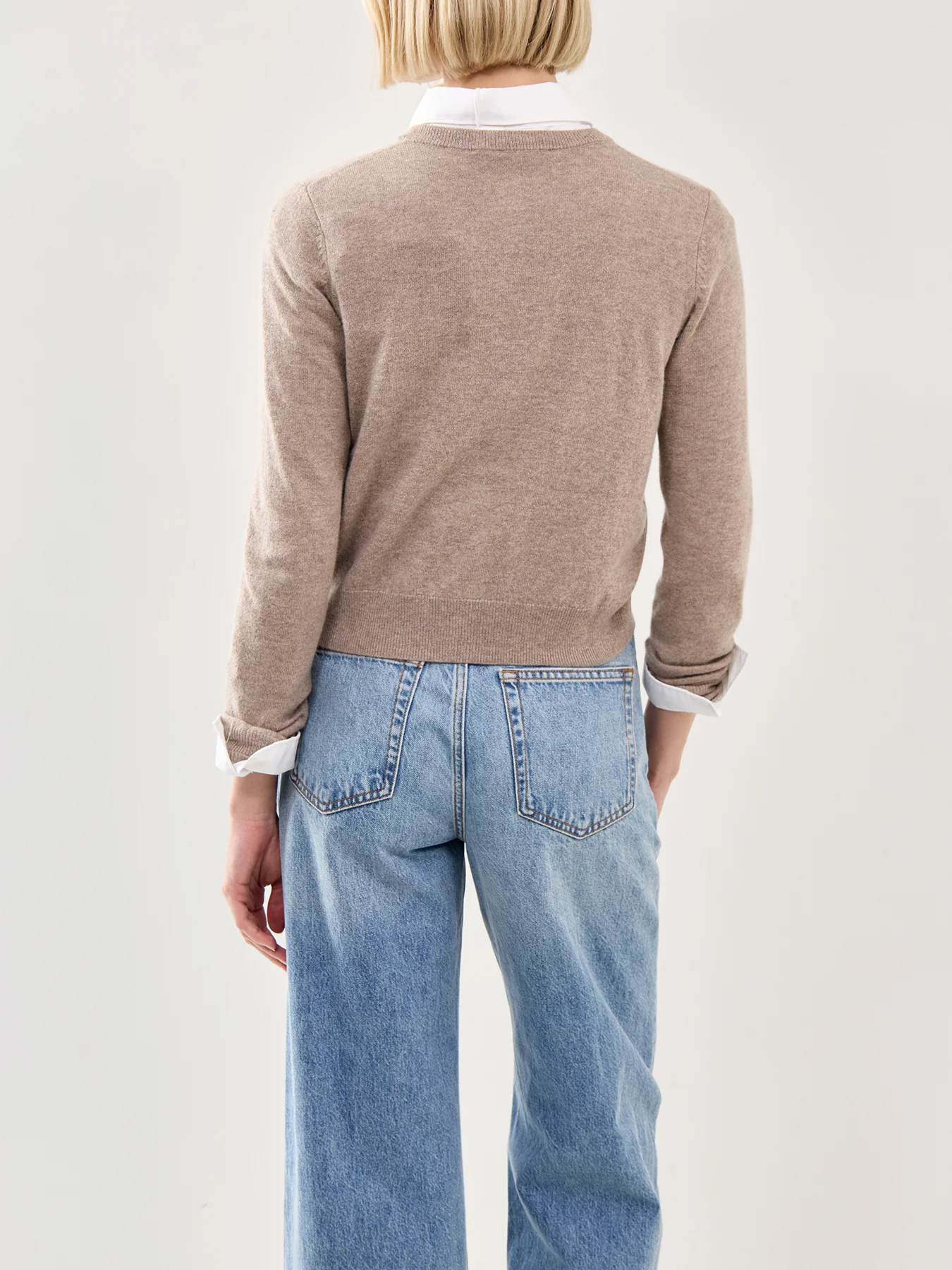Nebbia Wool Cashmere Cardigan Beige - Image 5