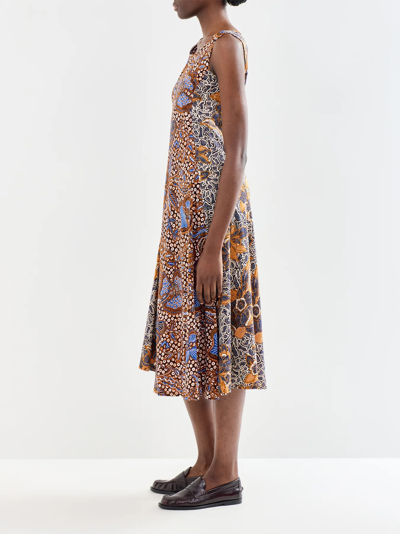 Pausa Cotton Jersey Dress Brown - Image 4