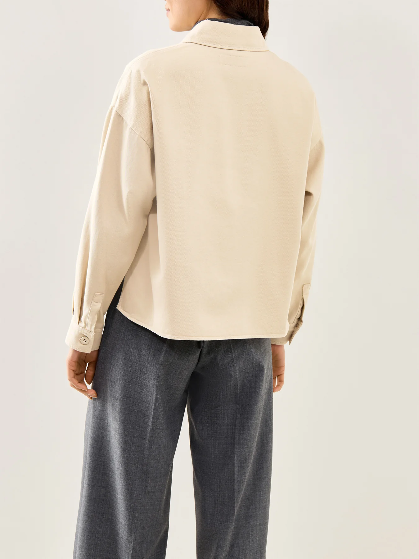 Radente Button Down Cotton Shirt Cream - Image 5