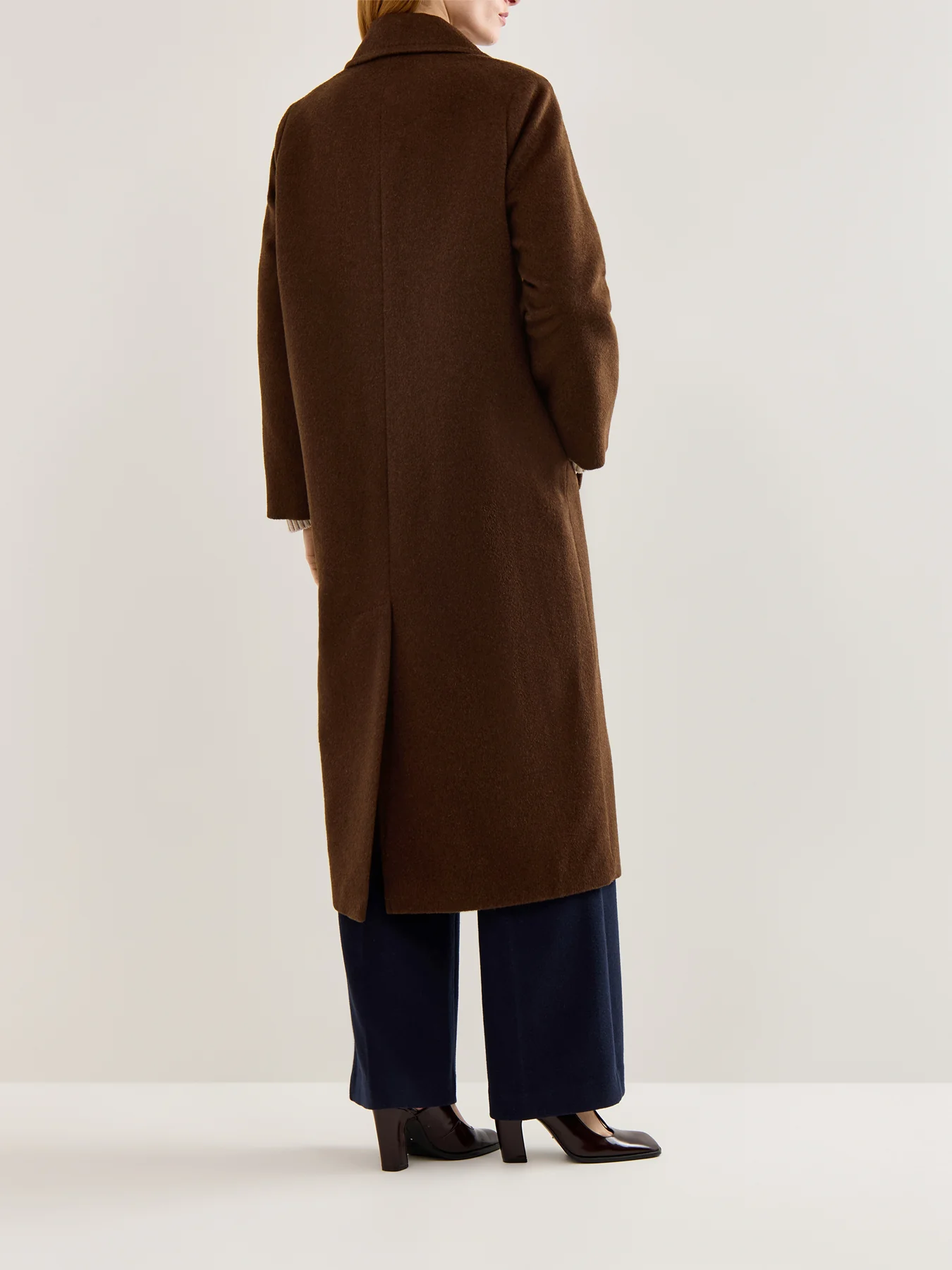 Zufolo Double Breasted Coat Chocolate - Image 5