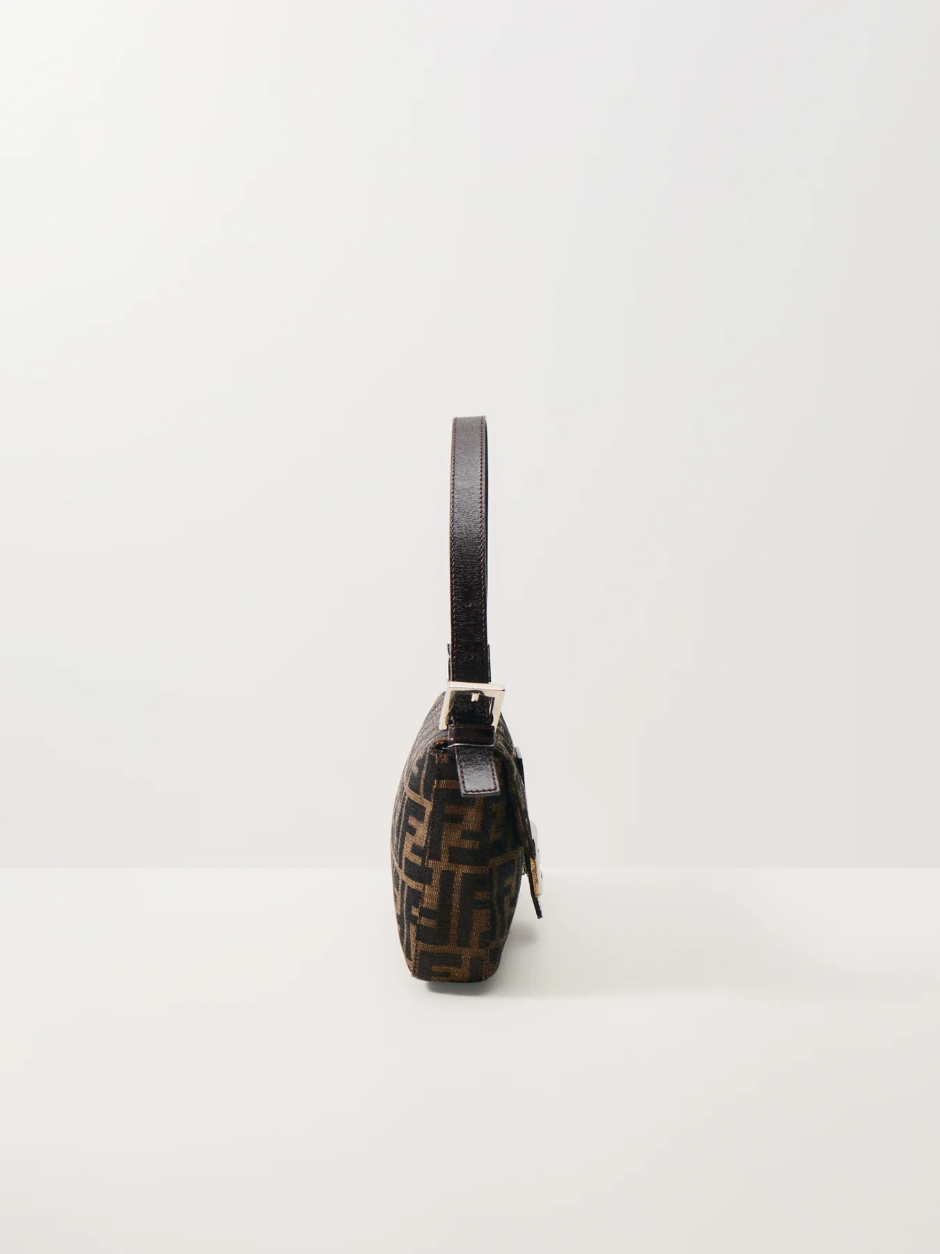 Vintage Fendi Zucca Baguette Bag Brown - Image 4