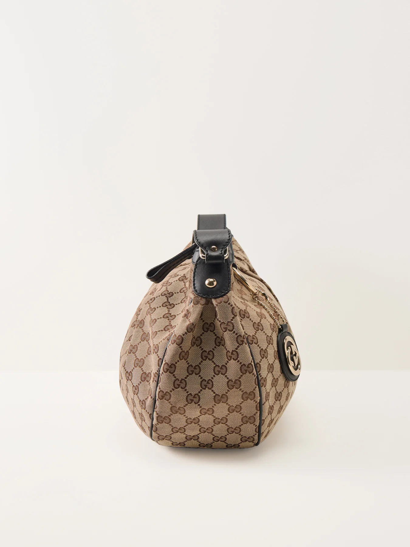 Vintage Gucci Sukey Hobo Bag Black Canvas - Image 4