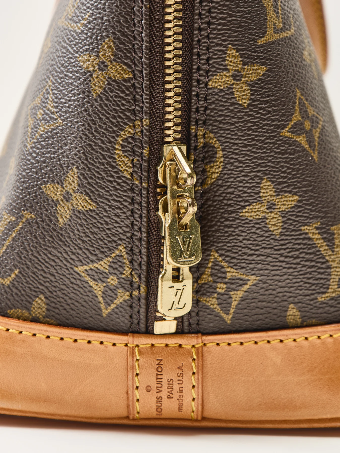 Vintage Louis Vuitton Monogram Alma PM Bag Brown - Image 5