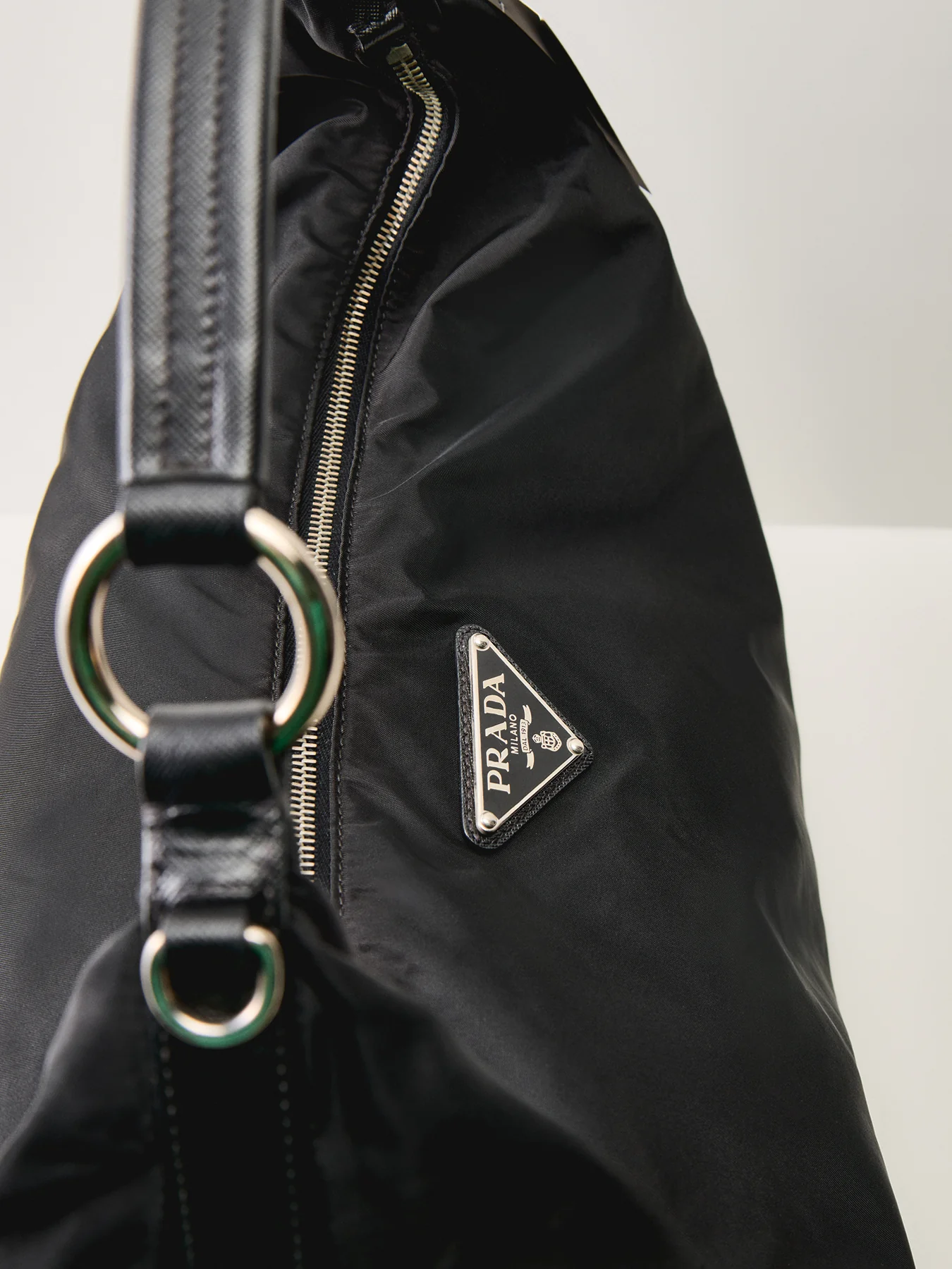 Nylon Convertible Tote Black - Image 5