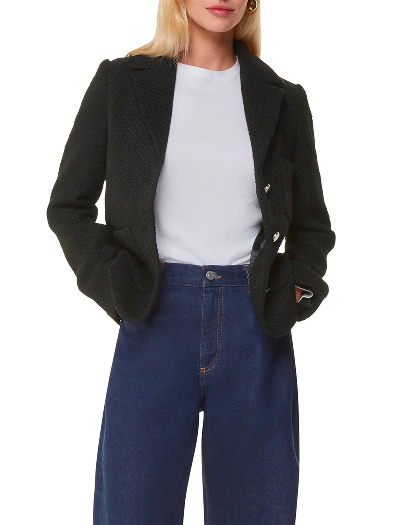 Classic Textured Jacket Black - Image 2