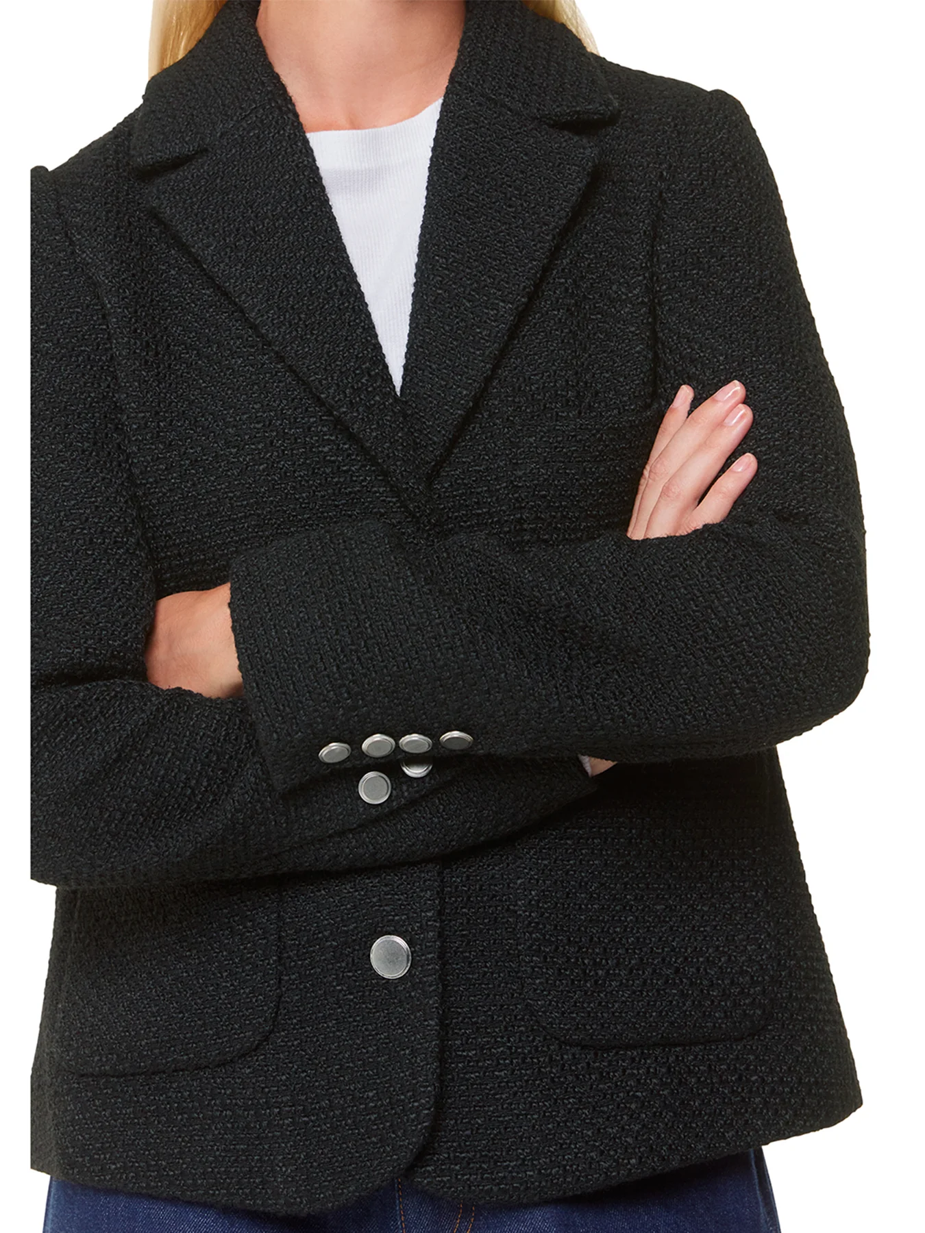 Classic Textured Jacket Black - Image 3