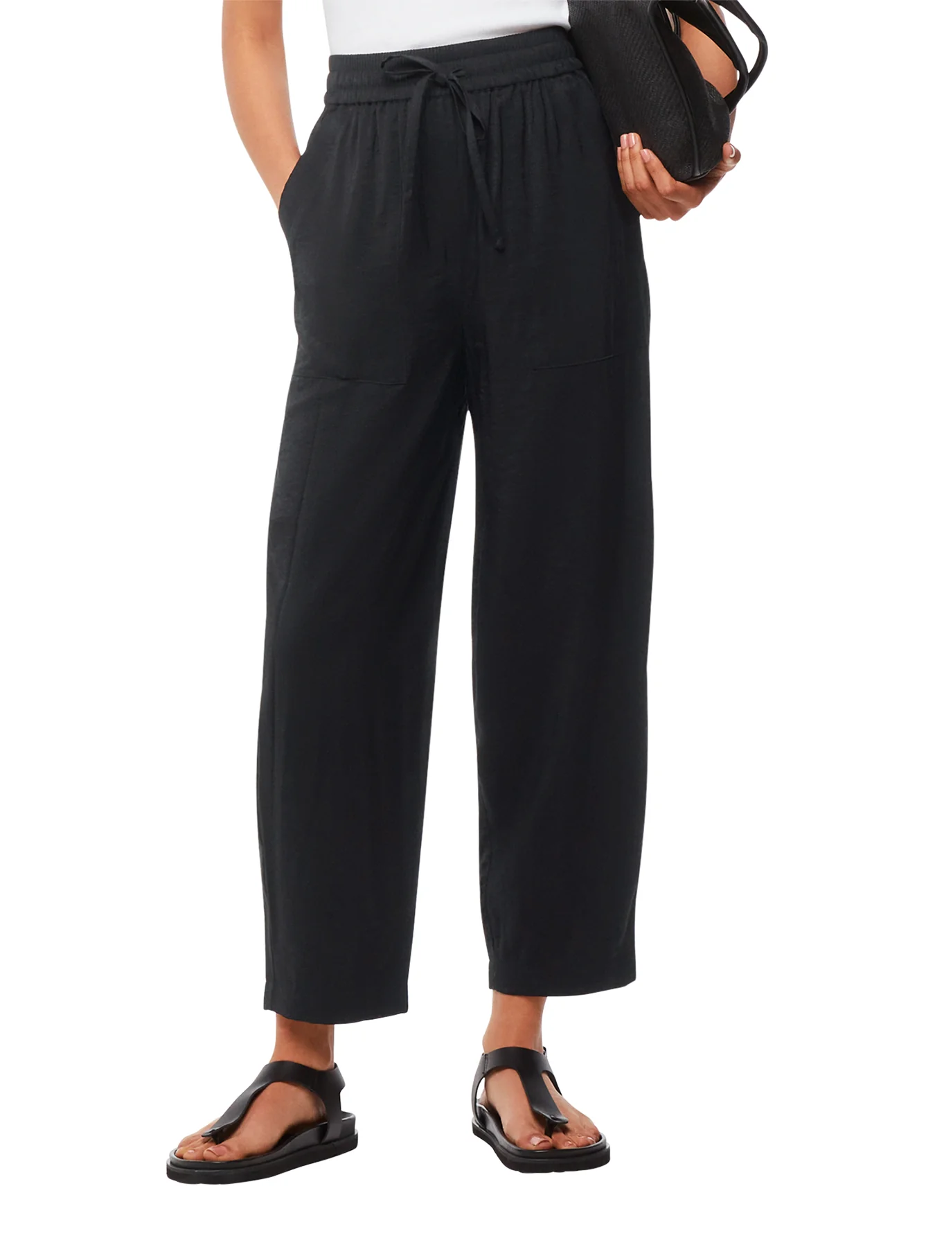 Tie Waist Trouser Black - Image 2