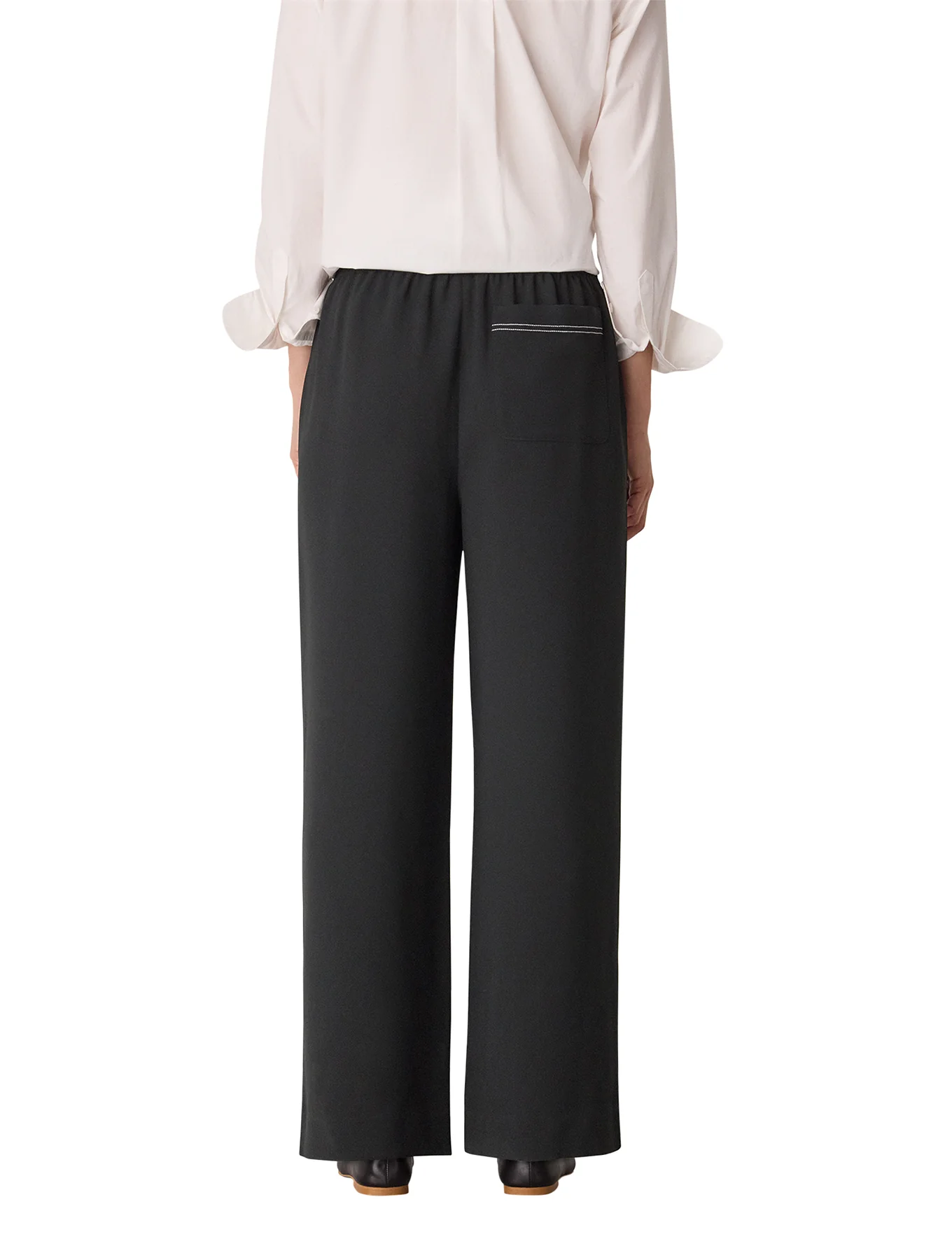 Crepe Stitch Detail Trouser - Image 3