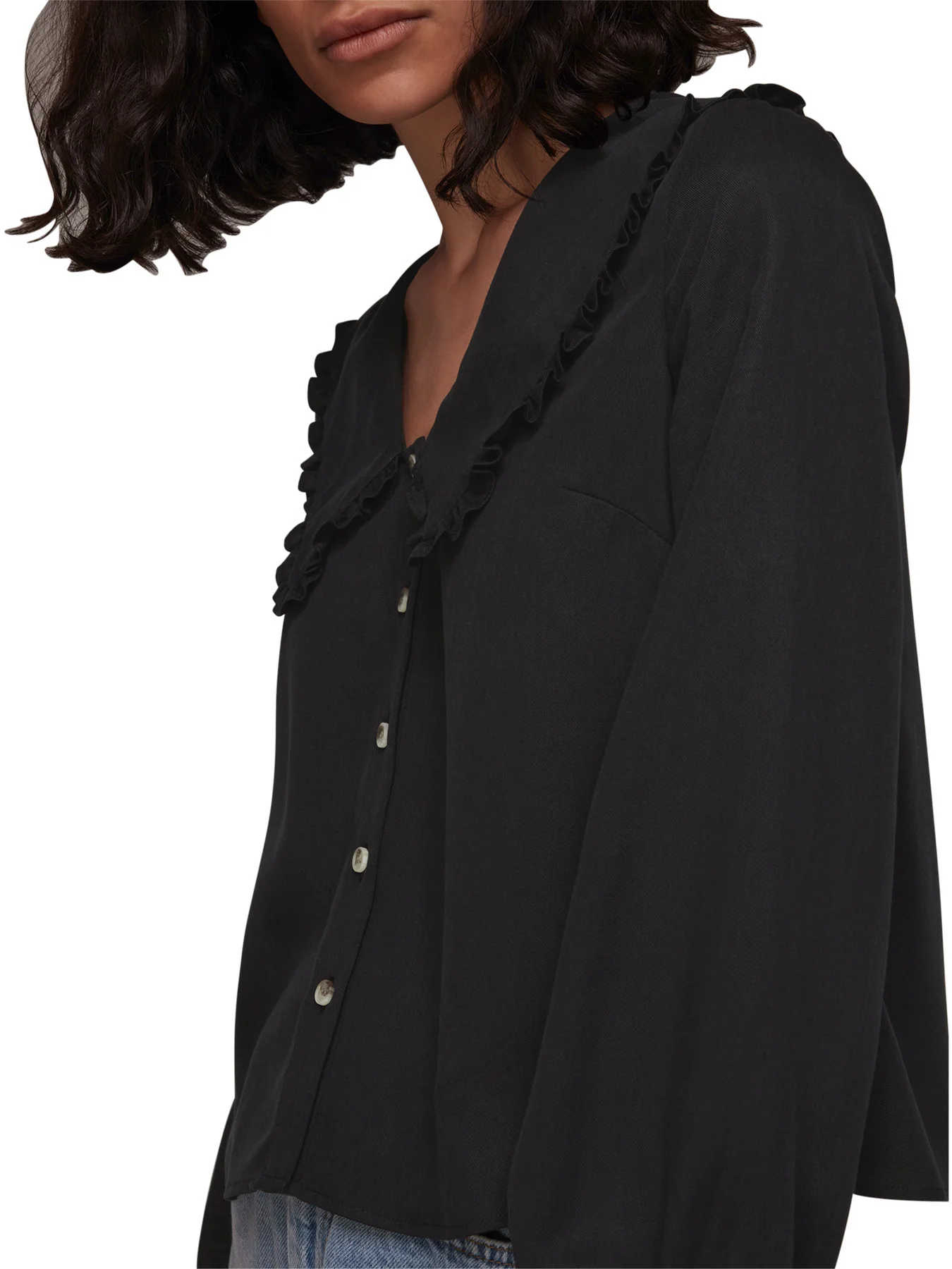 Oversized Collar Detail Top - Image 4