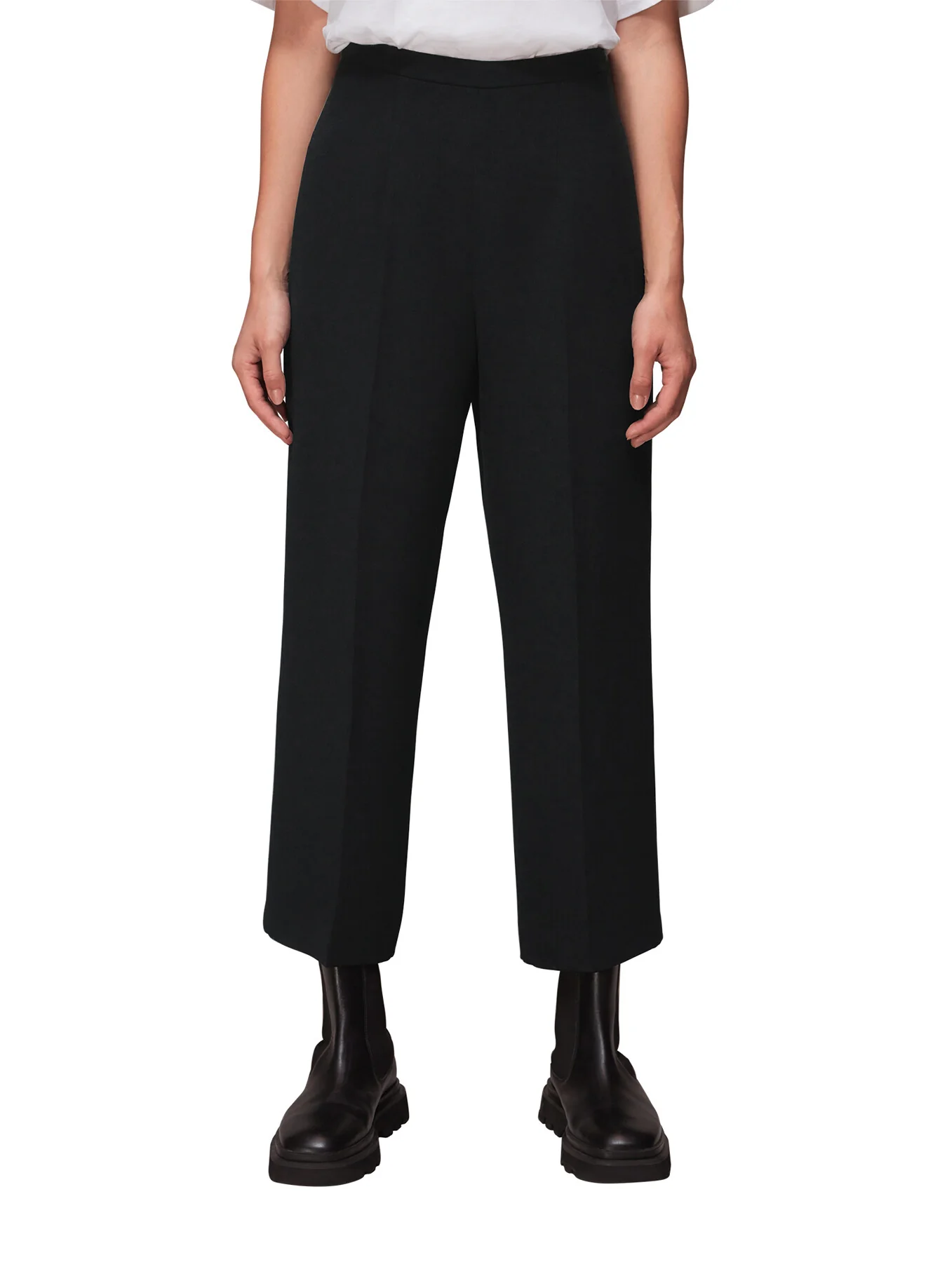 Wide Leg Cropped Trouser - Image 4
