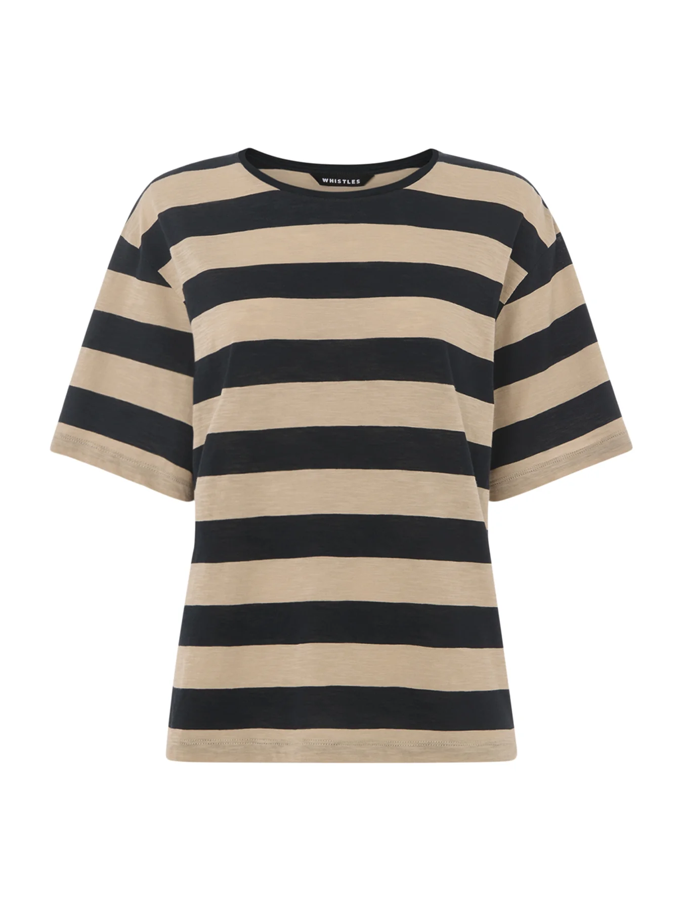 Wide Stripe Tee Black