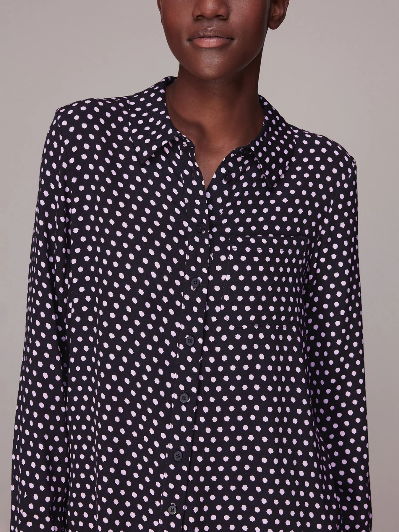 Dotted Spot Print Shirt - Image 4