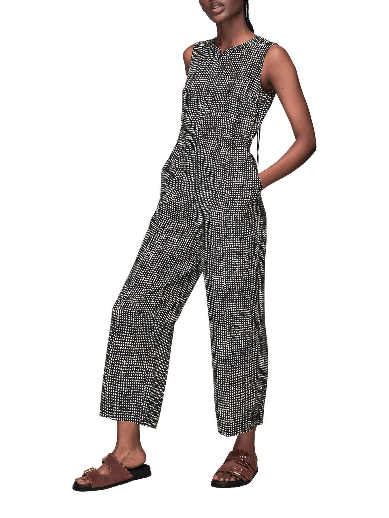 Josie Spotted Check Jumpsuit - Image 2