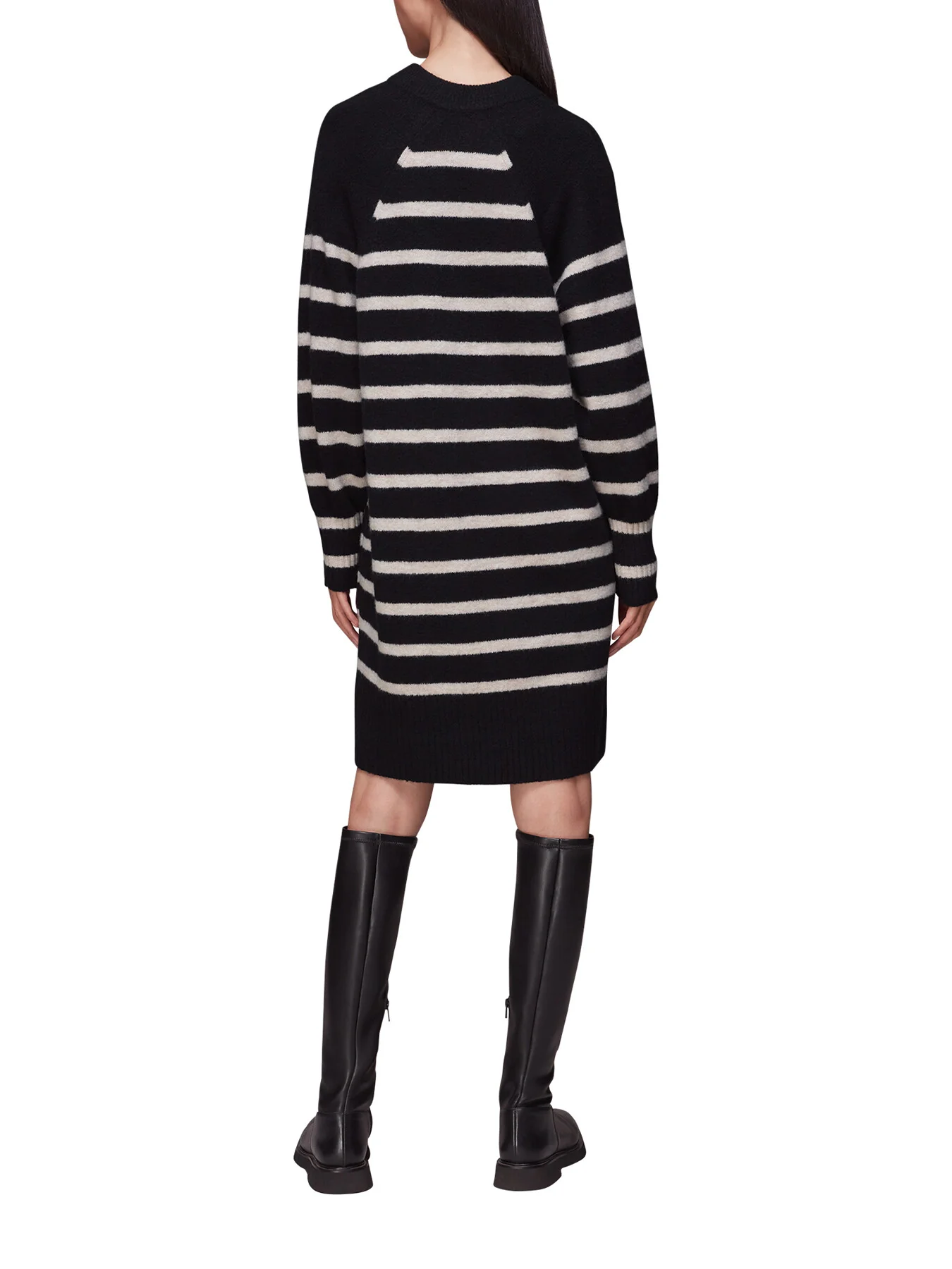Stripe Crew Neck Knit Dress - Image 3