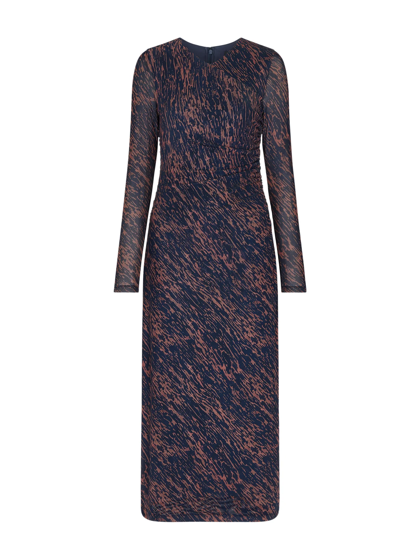 Abstract Marks Mesh Dress Blue