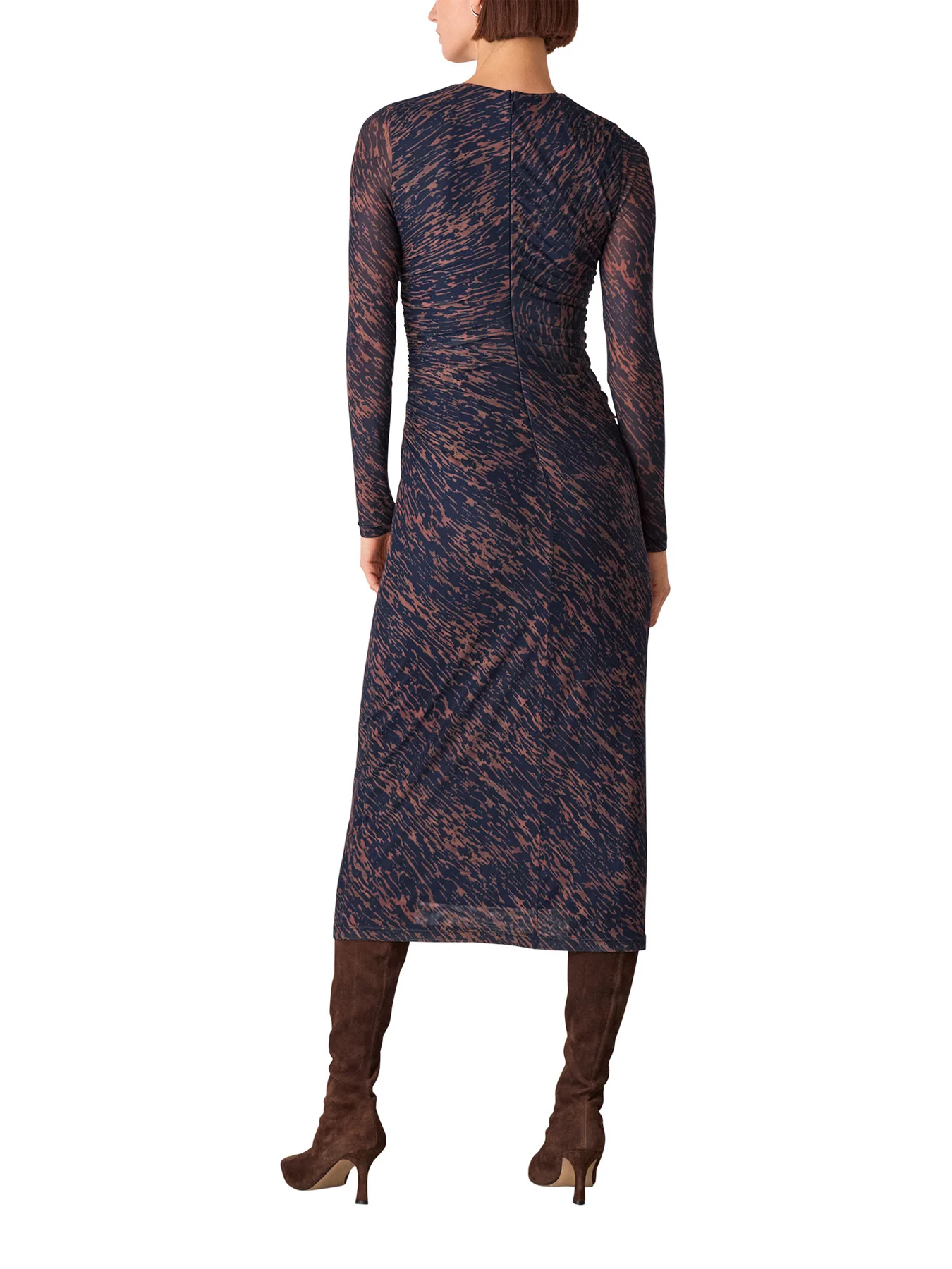 Abstract Marks Mesh Dress Blue - Image 3