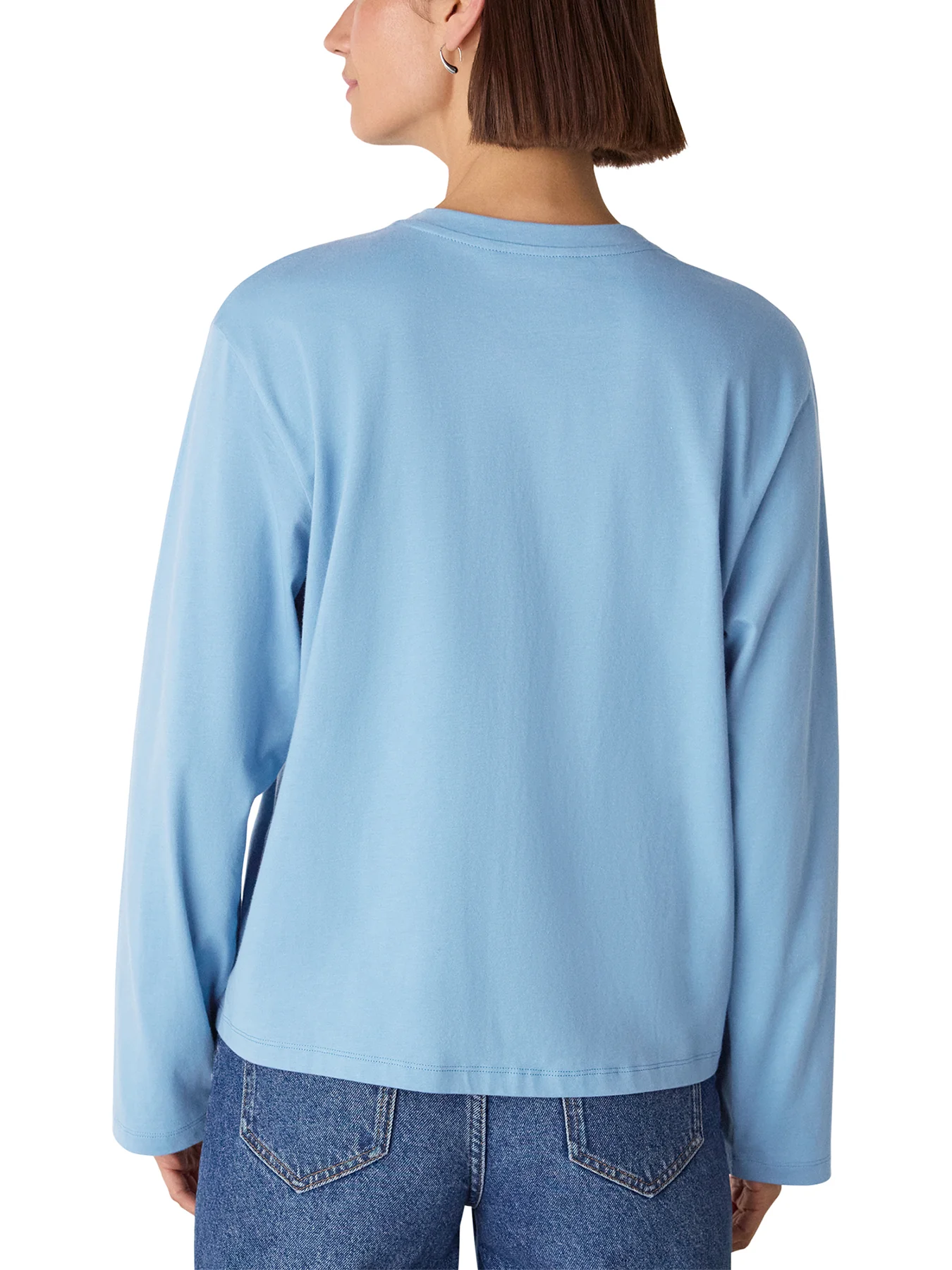 Relaxed Long Sleeve Tee Blue - Image 3