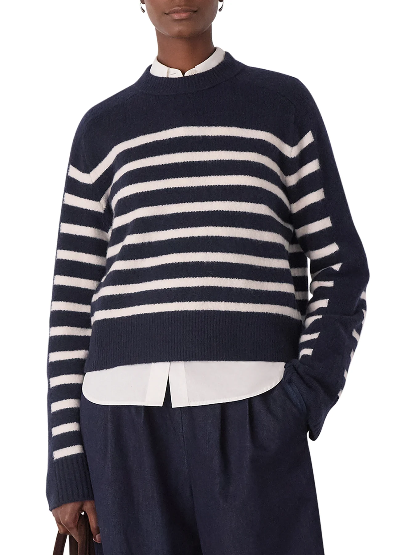 Contrast Stripe Knit Blue - Image 2