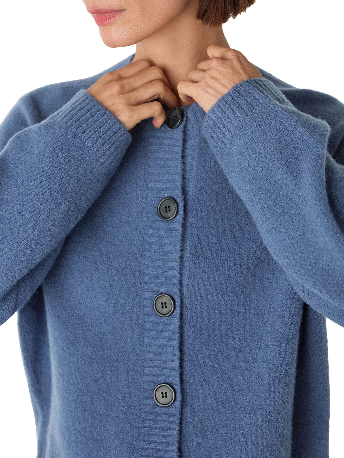 Wool Mix Crew Cardigan - Image 4