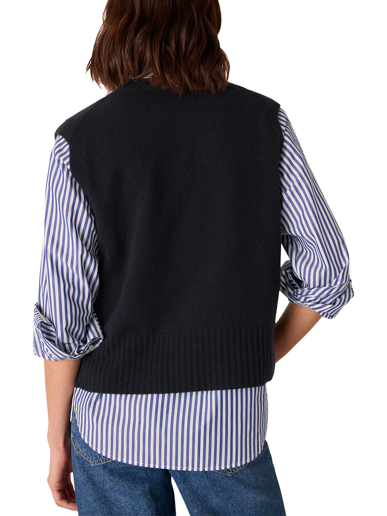 Wool Sleeveless Tank Blue - Image 3