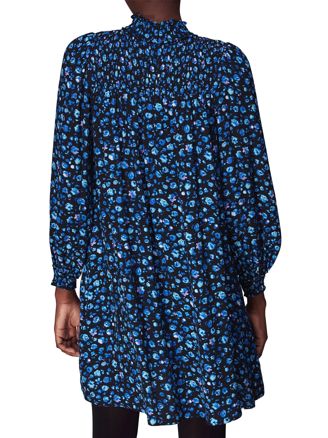 Blurred Floral Trapeze Dress - Image 3
