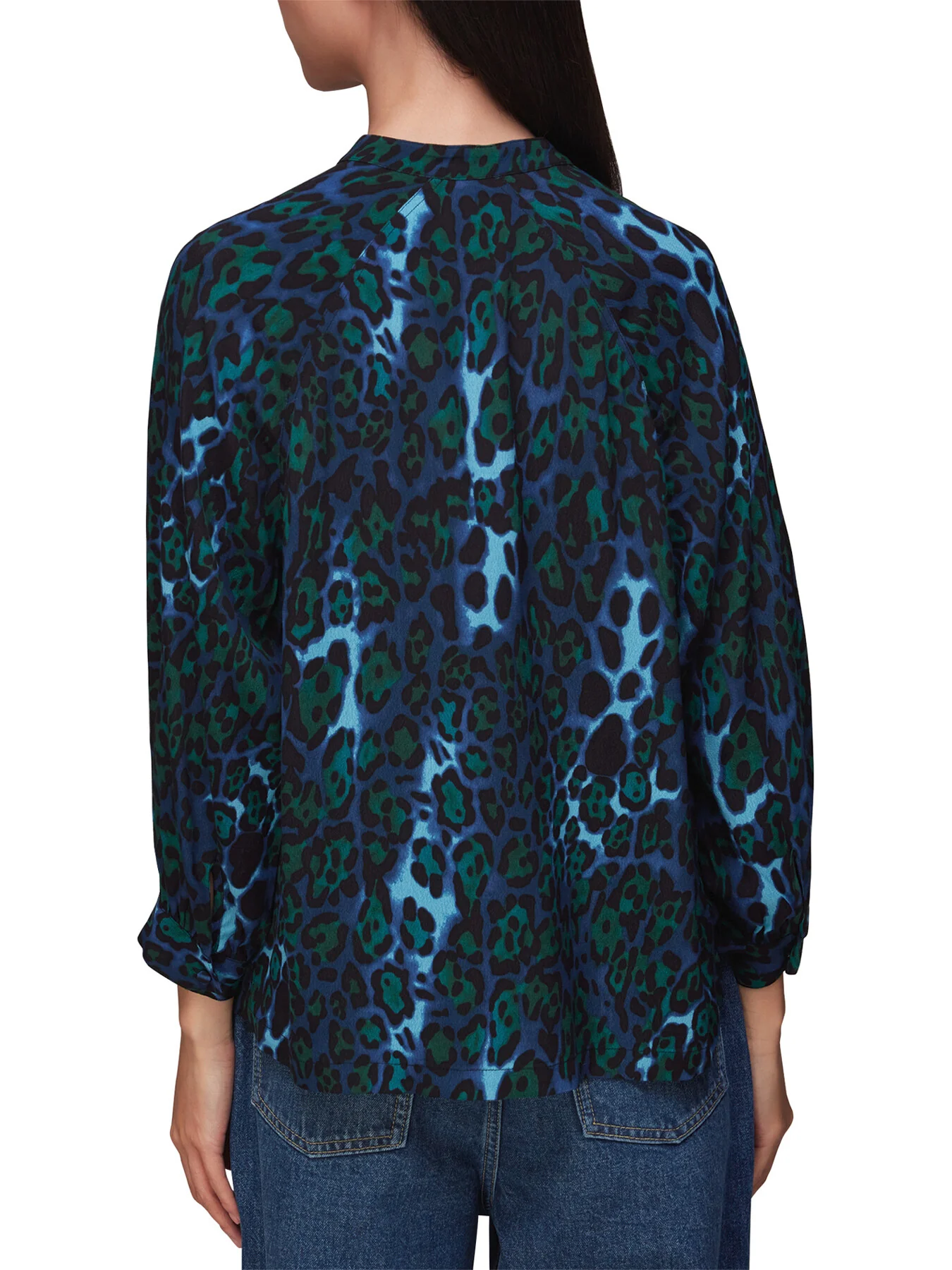 Night Cat Print Raglan Shirt - Image 3