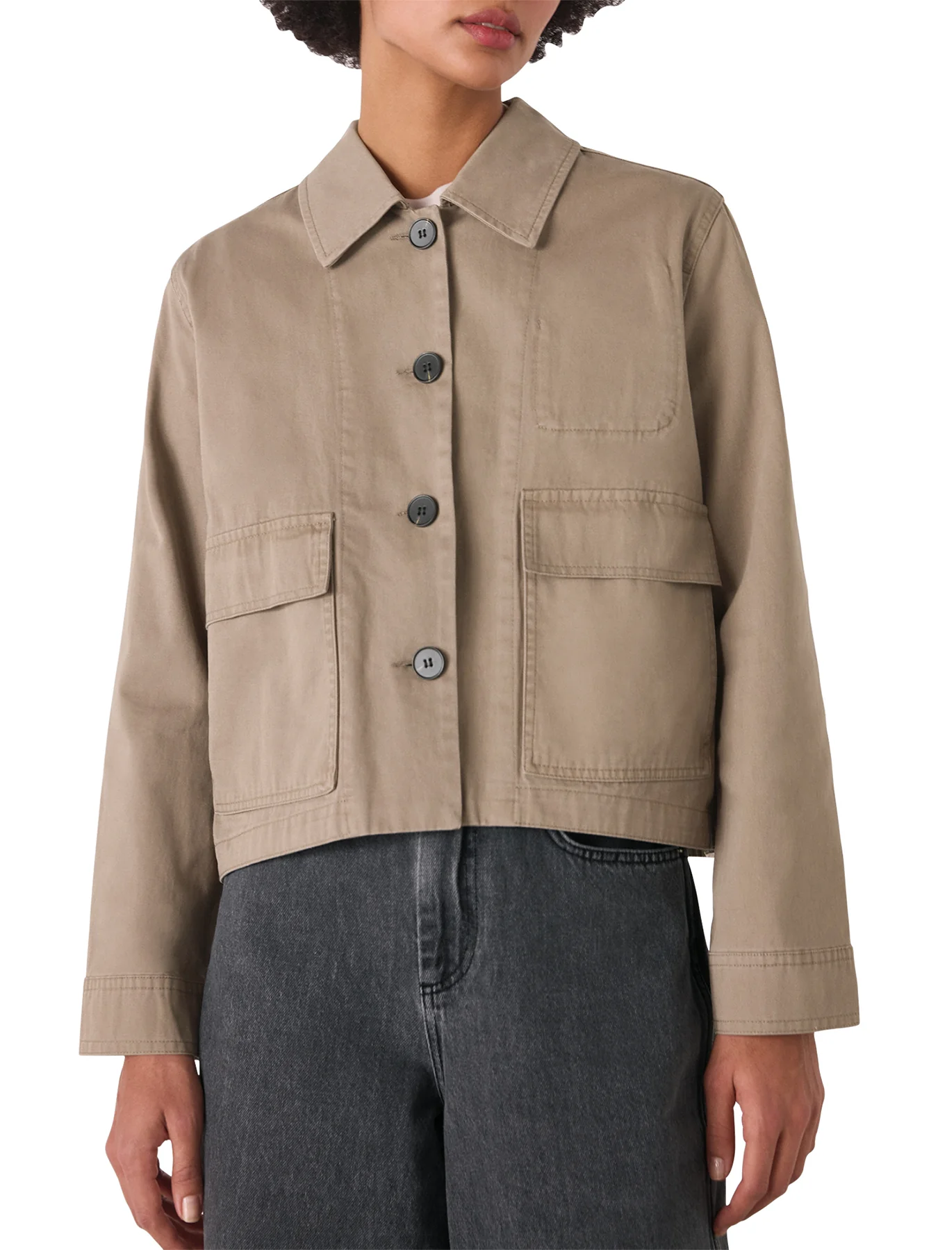 Taupe Marie Casual Jacket - Image 4