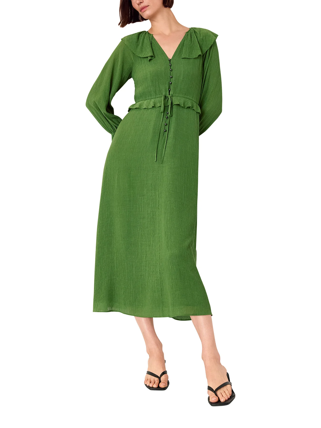 Frill Boho Midi Dress - Image 2