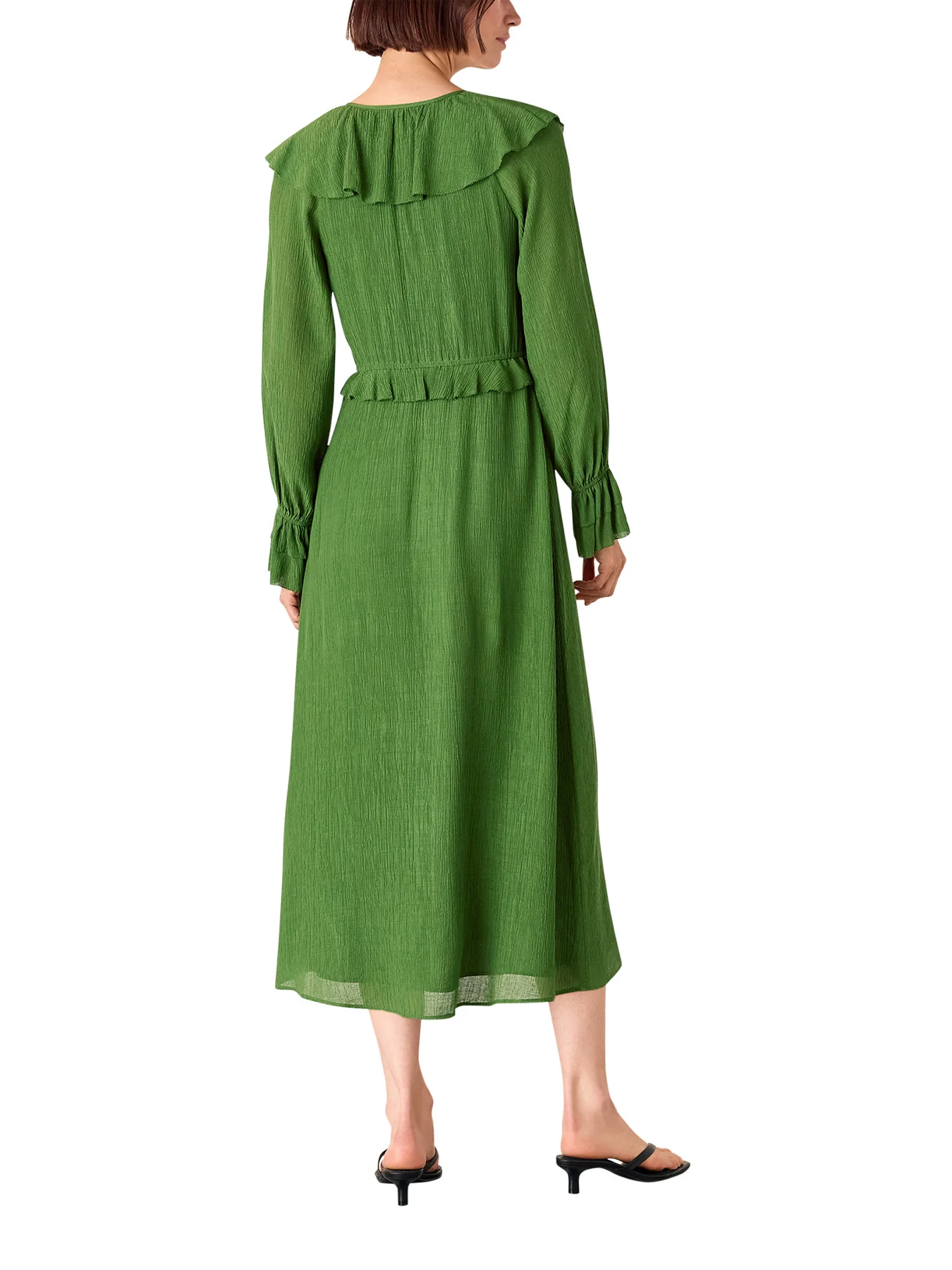Frill Boho Midi Dress - Image 3