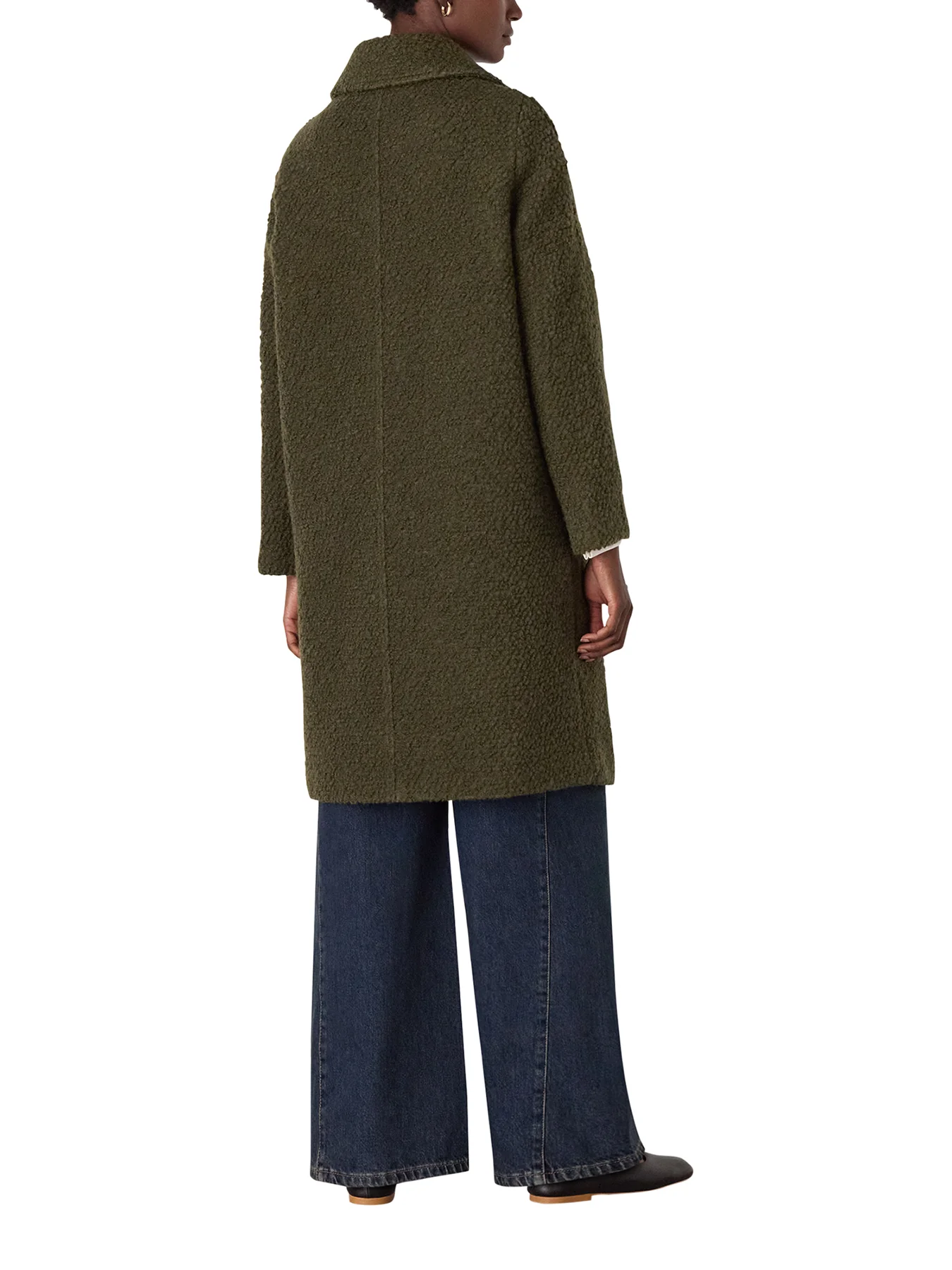 Romy Bouclé Coat Green - Image 3