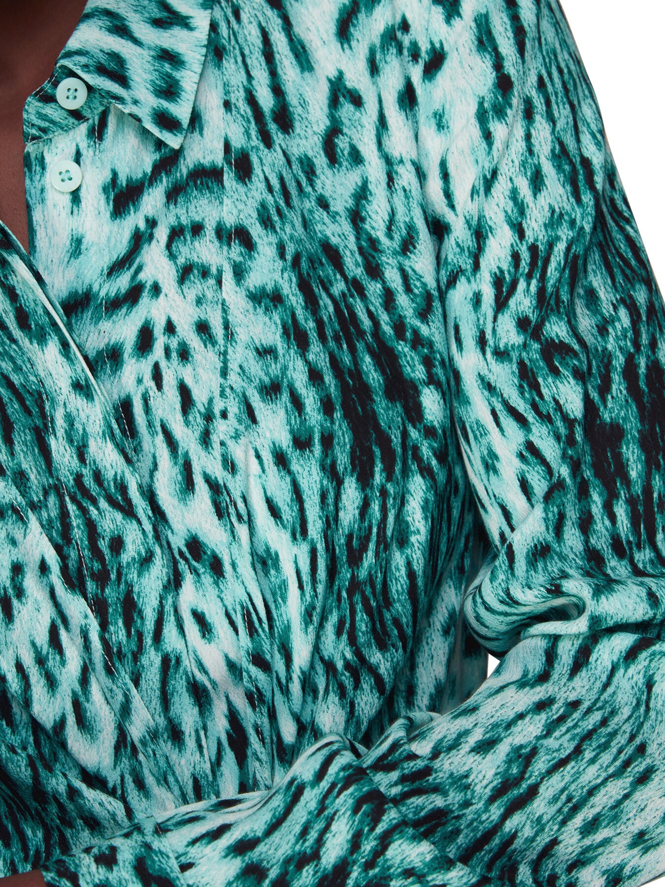 Brushed Leopard Tie Midi Dress - Image 4