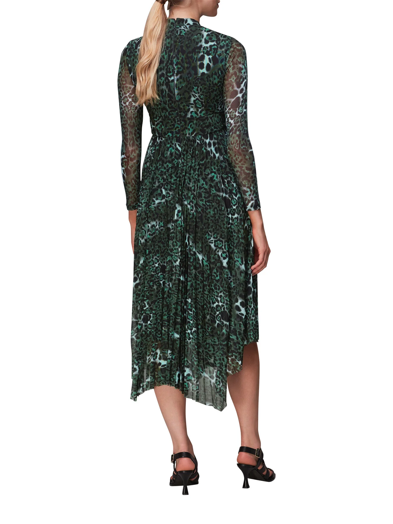 Night Cat Pleated Mesh Dress - Image 3