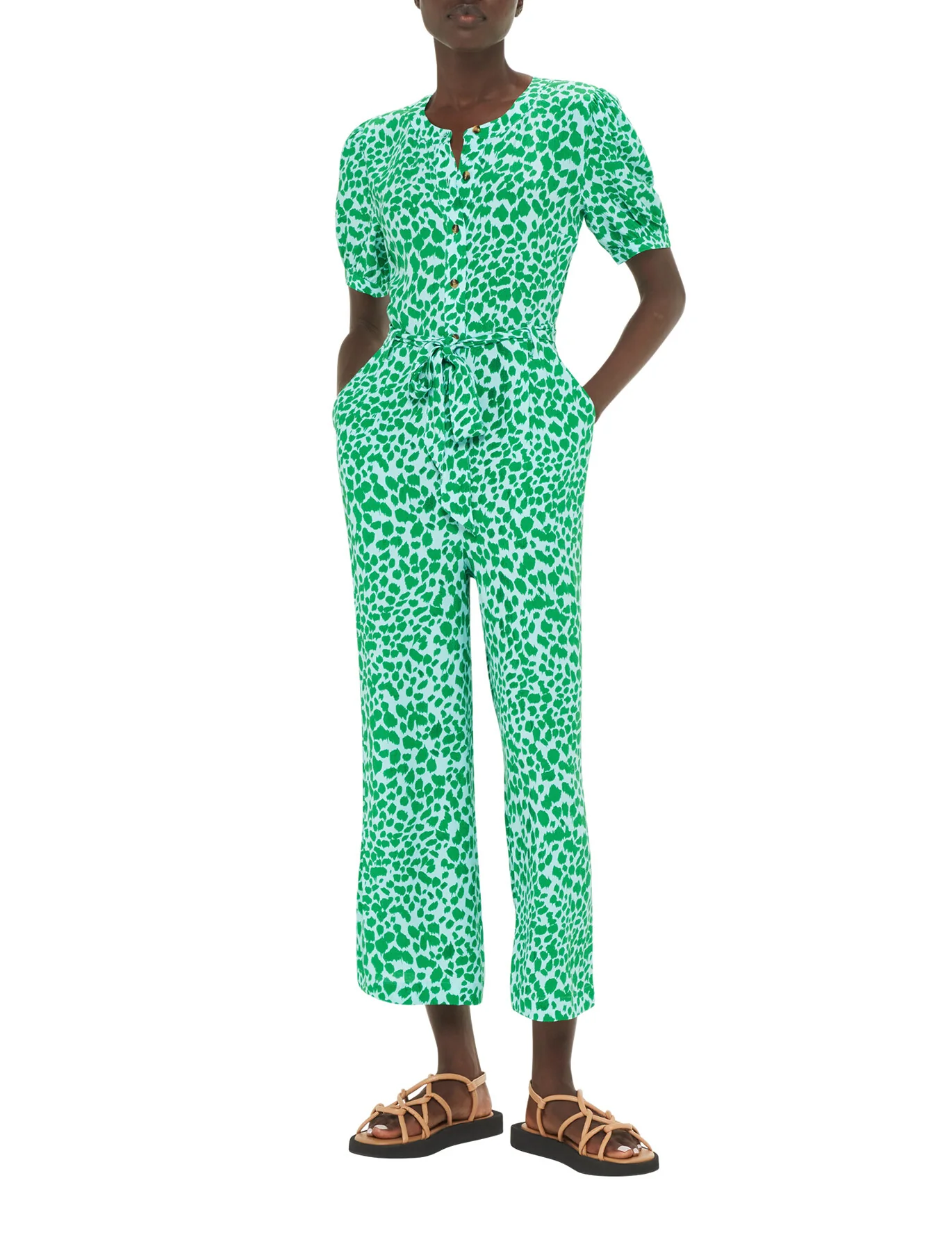 Smooth Leopard Print Jumpsuit - Image 2